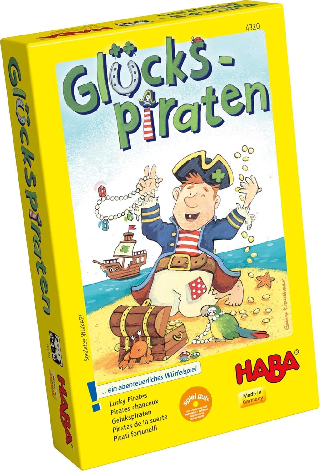 HABA Lucky Pirates - an Adventurous Dice Game for Ages 4 and Up (Made in Germany)