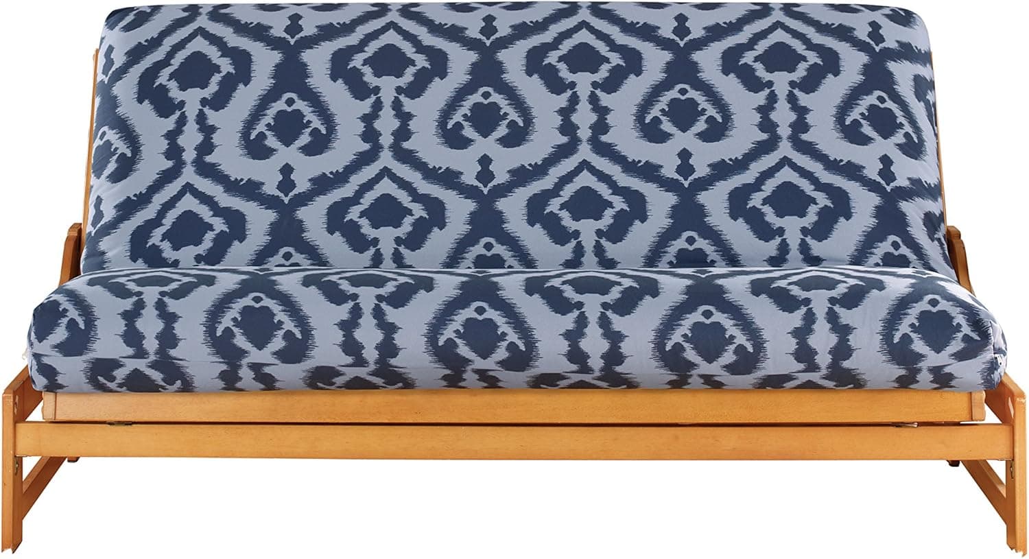 SureFit Ikat Futon Slipcover, Light Blue/Navy