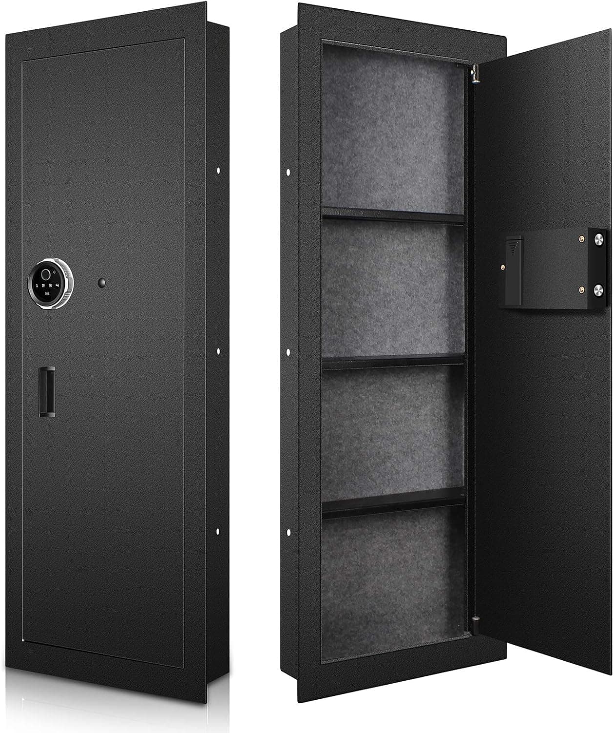 Langger Biometric Wall Safe, Hidden Fingerprint Security Long Wall Safe, Installation Size 43.3 x 13.75 x 4 inch (Large Size)