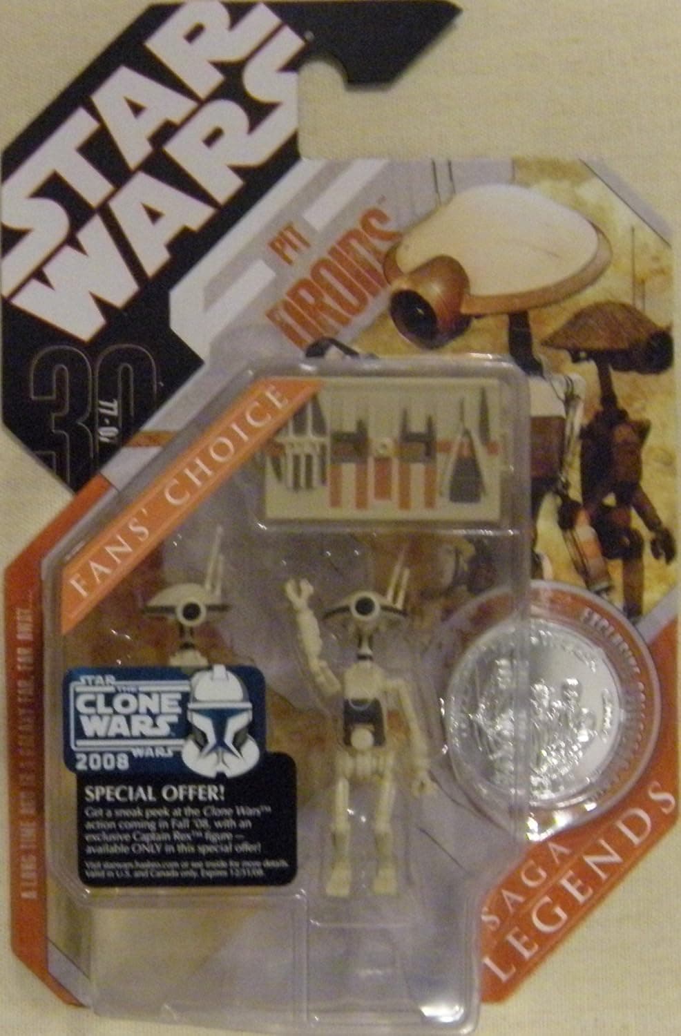 Star Wars 30th Anniv. Tan Pit Droids Saga Legends, Fans' Choice