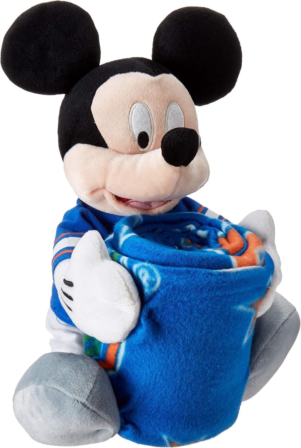Officially Licensed NCAA Co-Branded Disney's "Mickey Mouse Hugger and Fleece Throw Set", 40" x 50", Multi Color