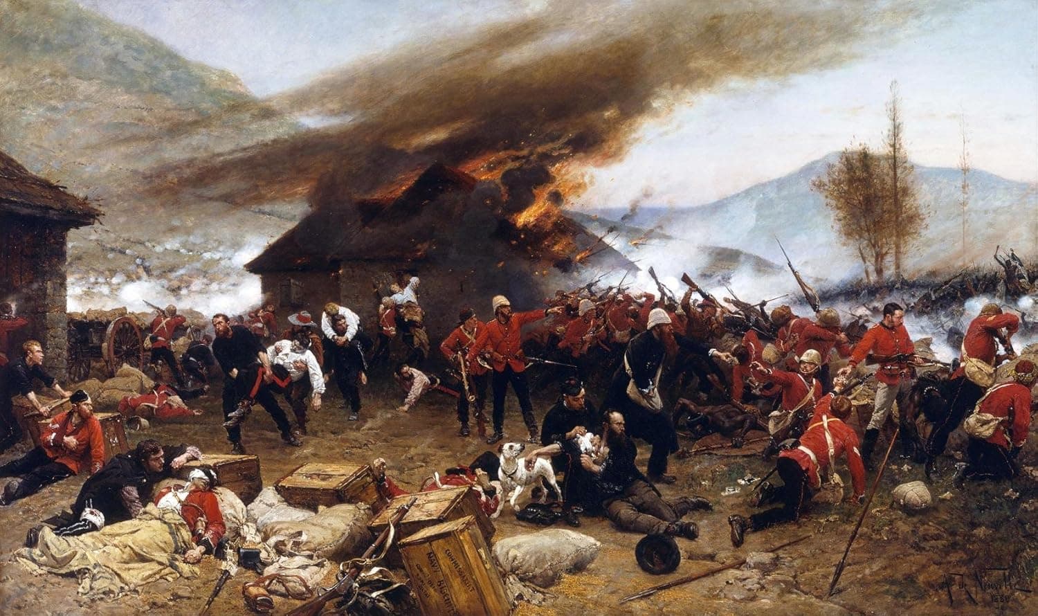 Gifts Delight Laminated 40x24 Poster: The Defence of Rorkes Drift 1879