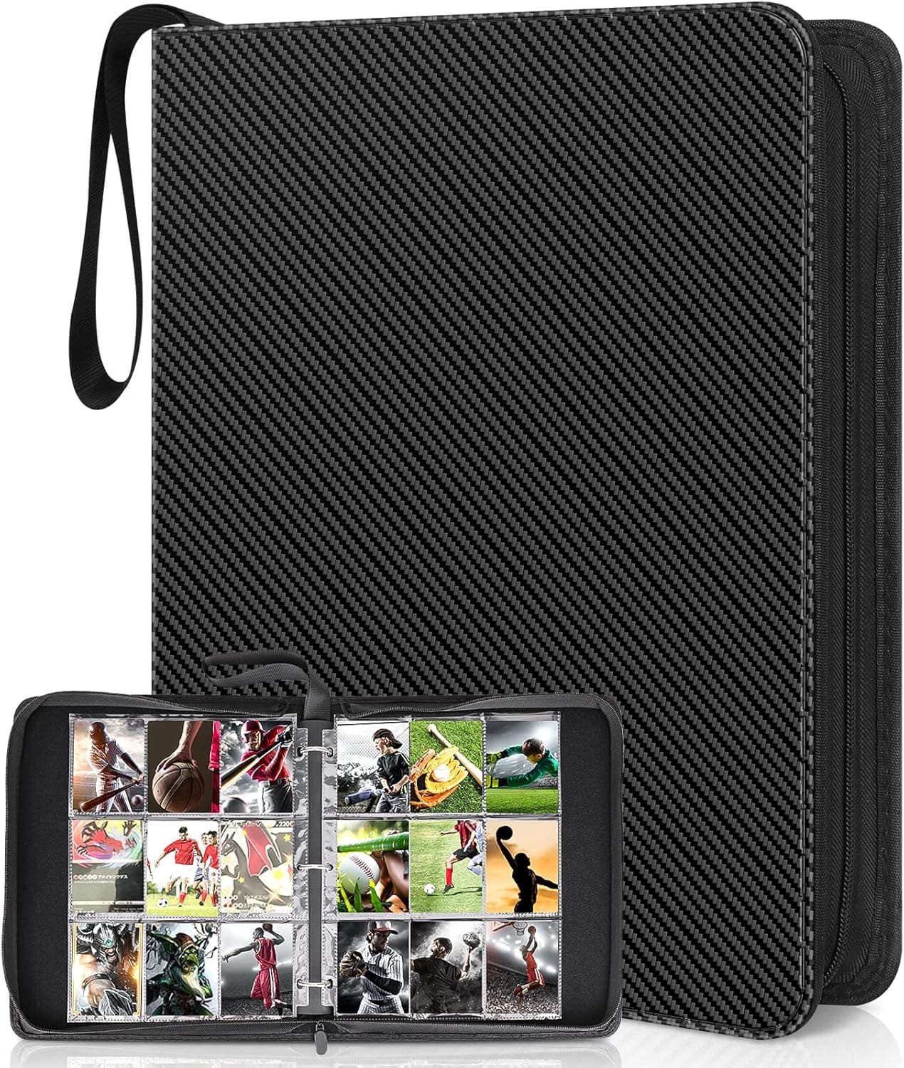 720 Pockets Trading Card Binder, 9 Pockets Card Binder with Sleeves Card Organizer for Baseball Football Sports Card and TCG Yugioh Card……
