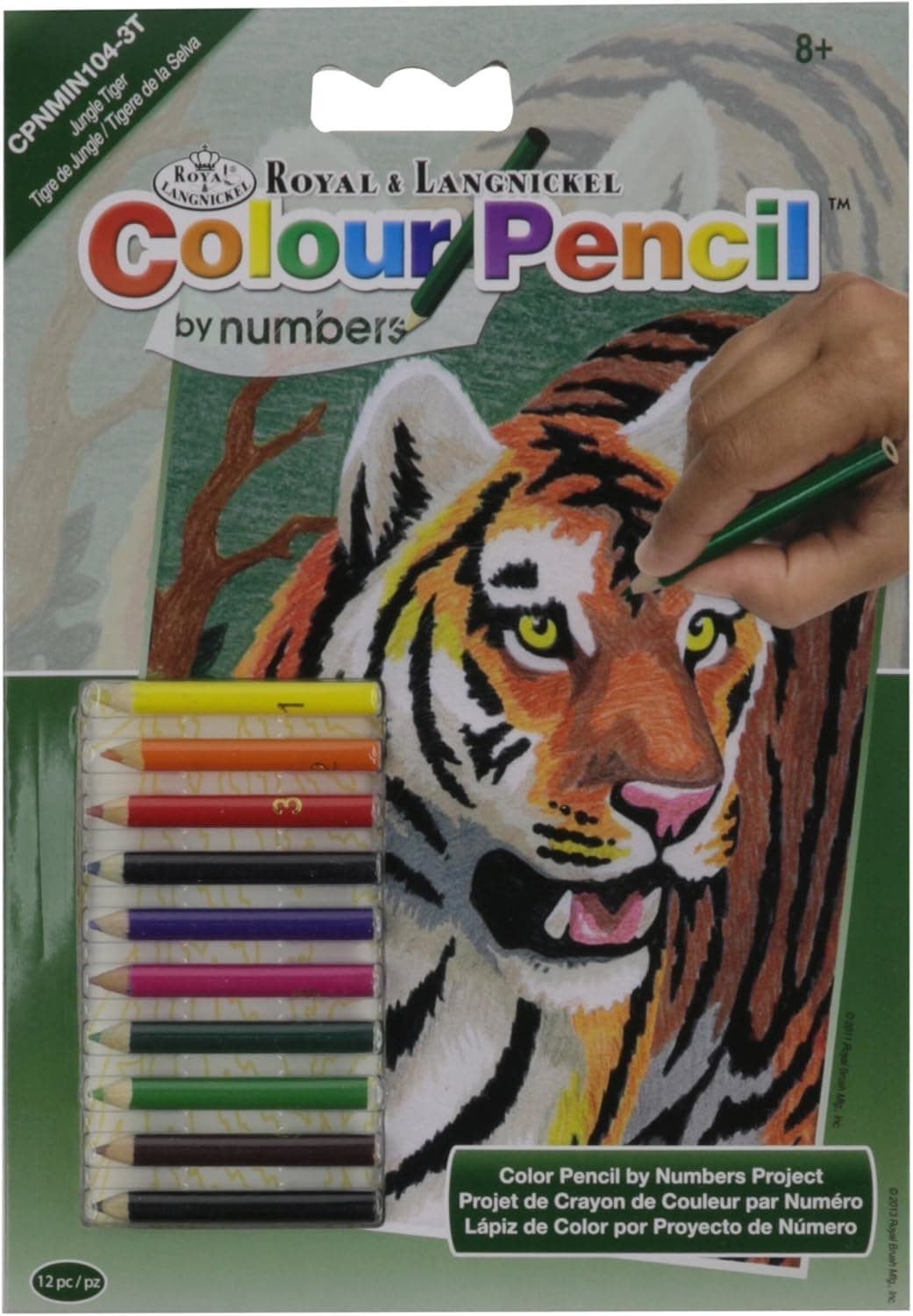 Darice CPNMIN-104 Penbynumber Mini, Jungle Tiger