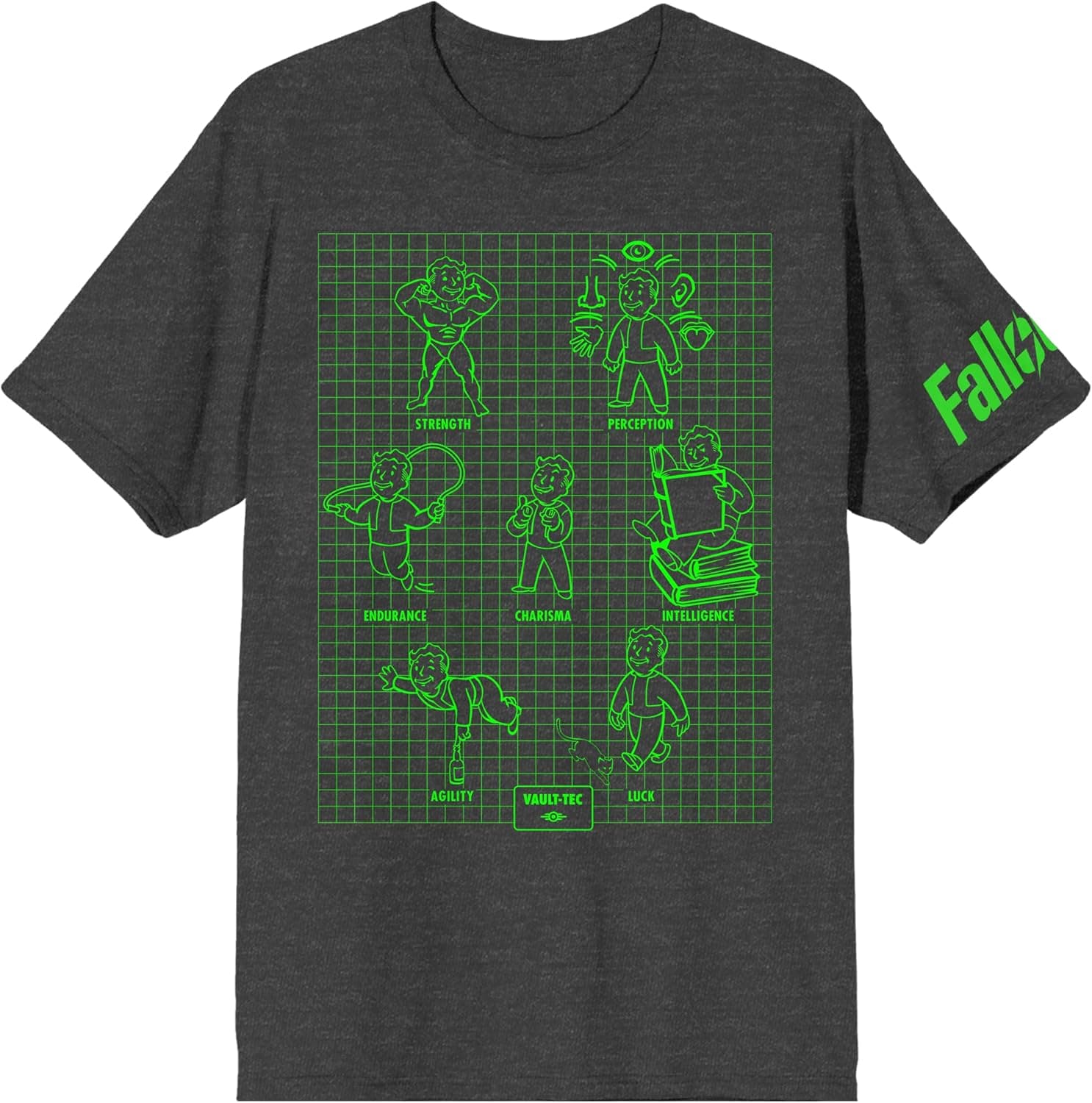 Bioworld Fallout 4 FOF Men’s Charcoal Gray T-Shirt