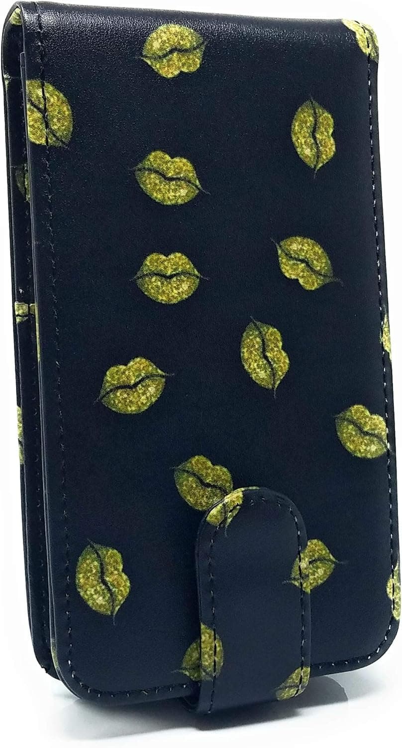 CariWare LIMITED EDITION Lipsense Makeup Lipstick Case with Mirror for Purse Cosmetic Pouch With Mirror - Fits Lip sense gloss glossy and Most Popular Brands of Liquid Long Lipstick (Magical Lips)