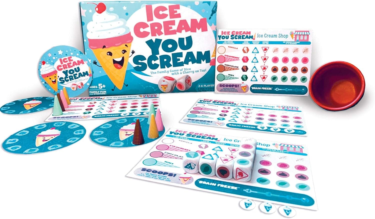 UNCORKED GAMES! Ice Cream You Scream! The Family Game of Dice! Kids Game Night, Party Game and Gift!
