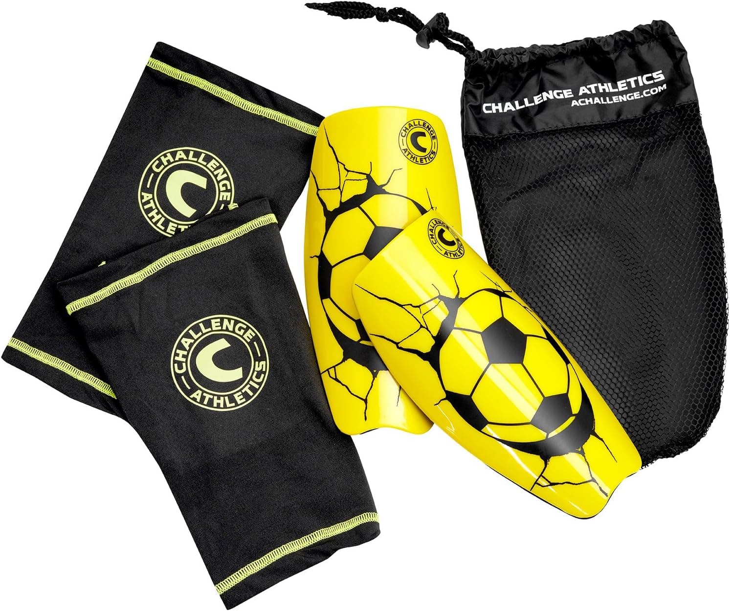 American Challenge Serie A Shin Guard with Compression Sleeve