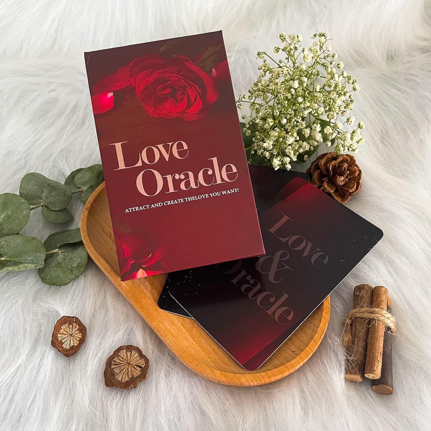 Han Yu Bowen Love Oracle Cards,56- Love Oracle Cards Deck,Twin Flame Oracle Deck,Tarot Cards for Beginners,Explore independently and heal Your Love Oracle Cards Decks with Meanings on Them