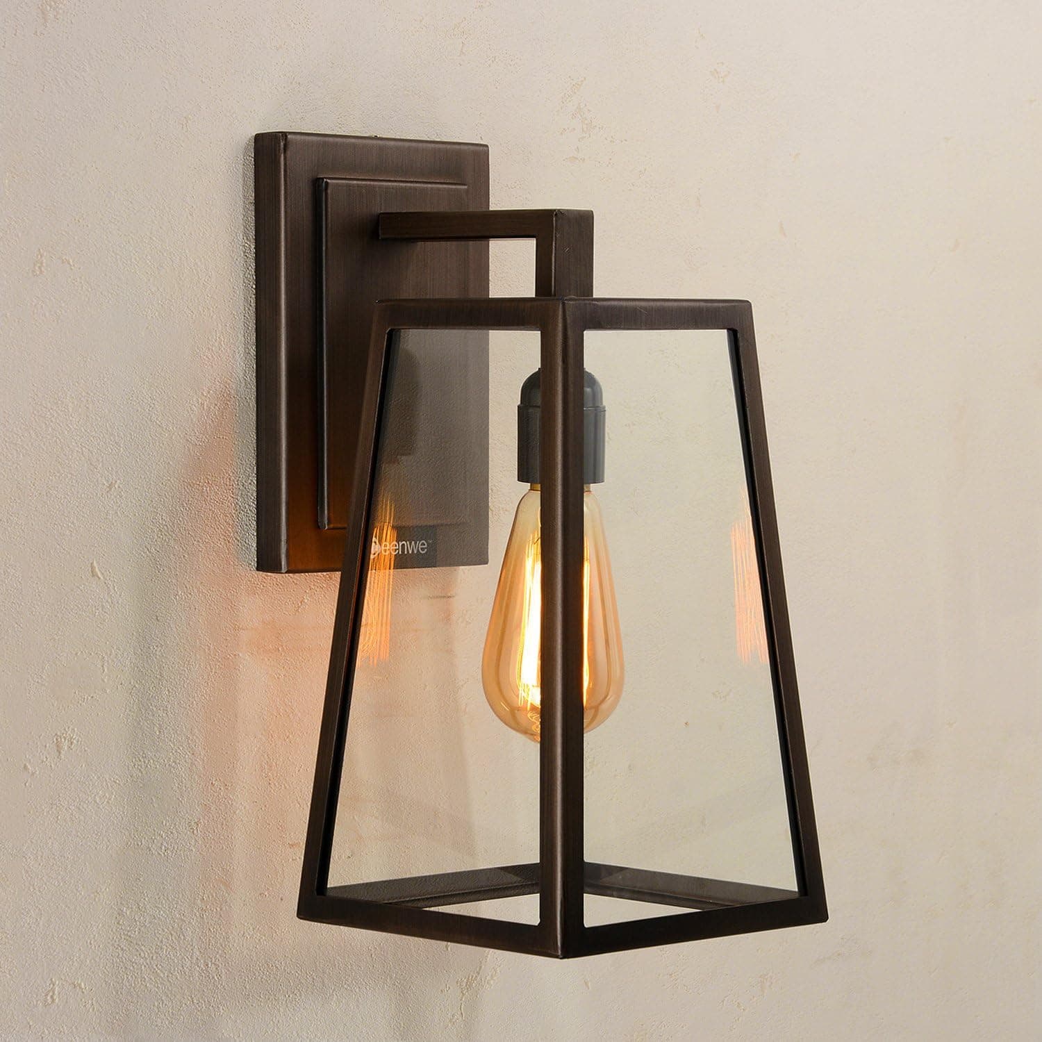 CEENWE Sancho Transitional 1 Light Outdoor Filament Wall Sconce (Dark Bronze)