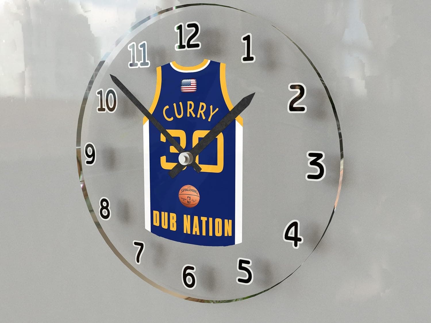 FanPlastic Stephen Curry 30 Golden State Jersey Themed Wall Clock - Basketball Legends Edition !!