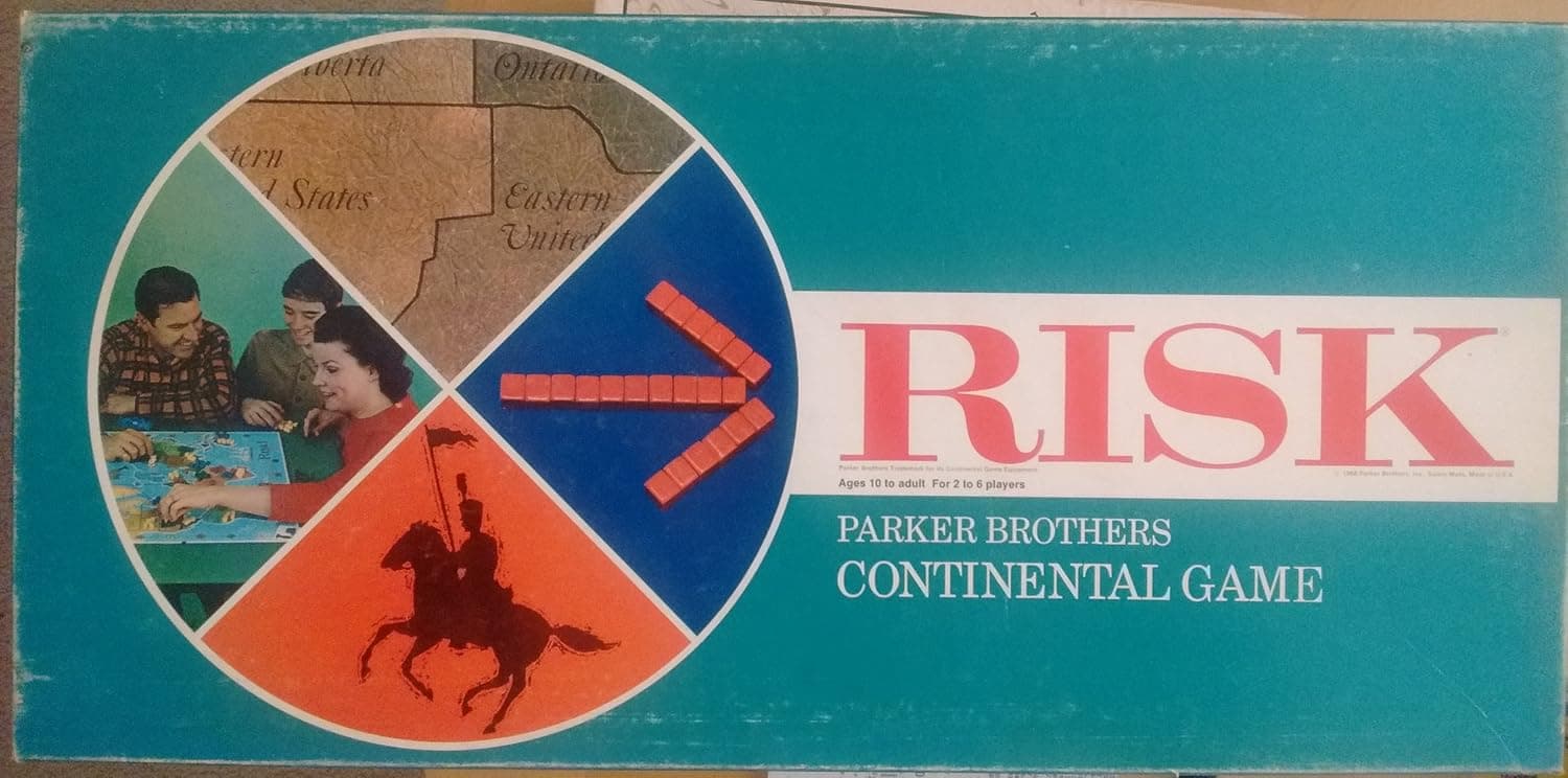 Vintage 1968 Risk Board Game Parker Brothers Continental