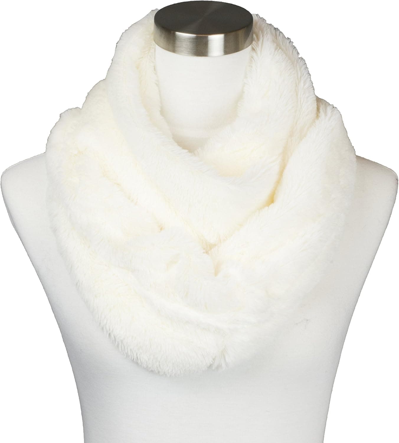 Womens Faux Fur Fall and Winter Infinity Loop Scarf
