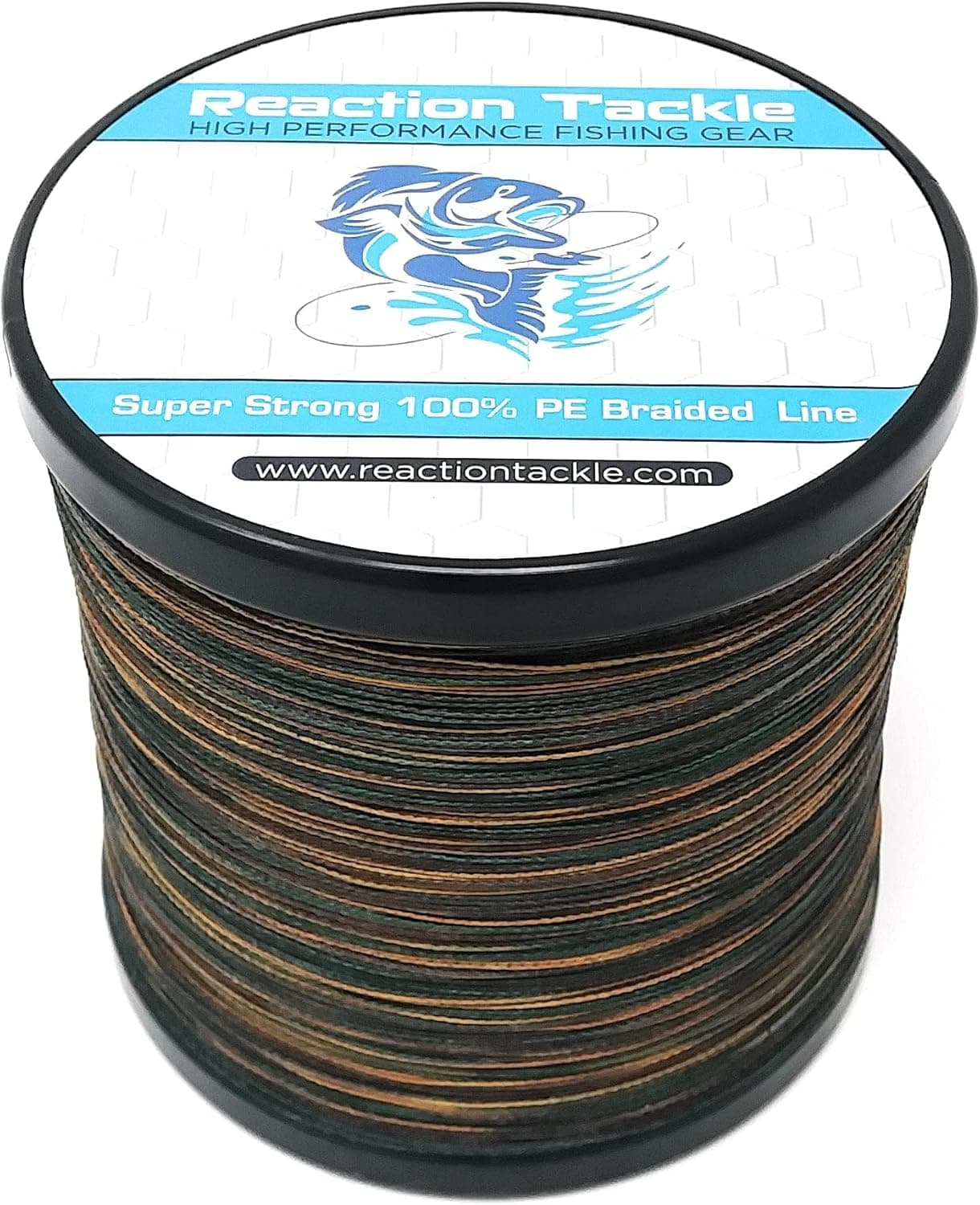 Reaction Tackle Braided Fishing Line - Pro Grade Power Performance for Saltwater or Freshwater - Colored Diamond Braid for Extra Visibility