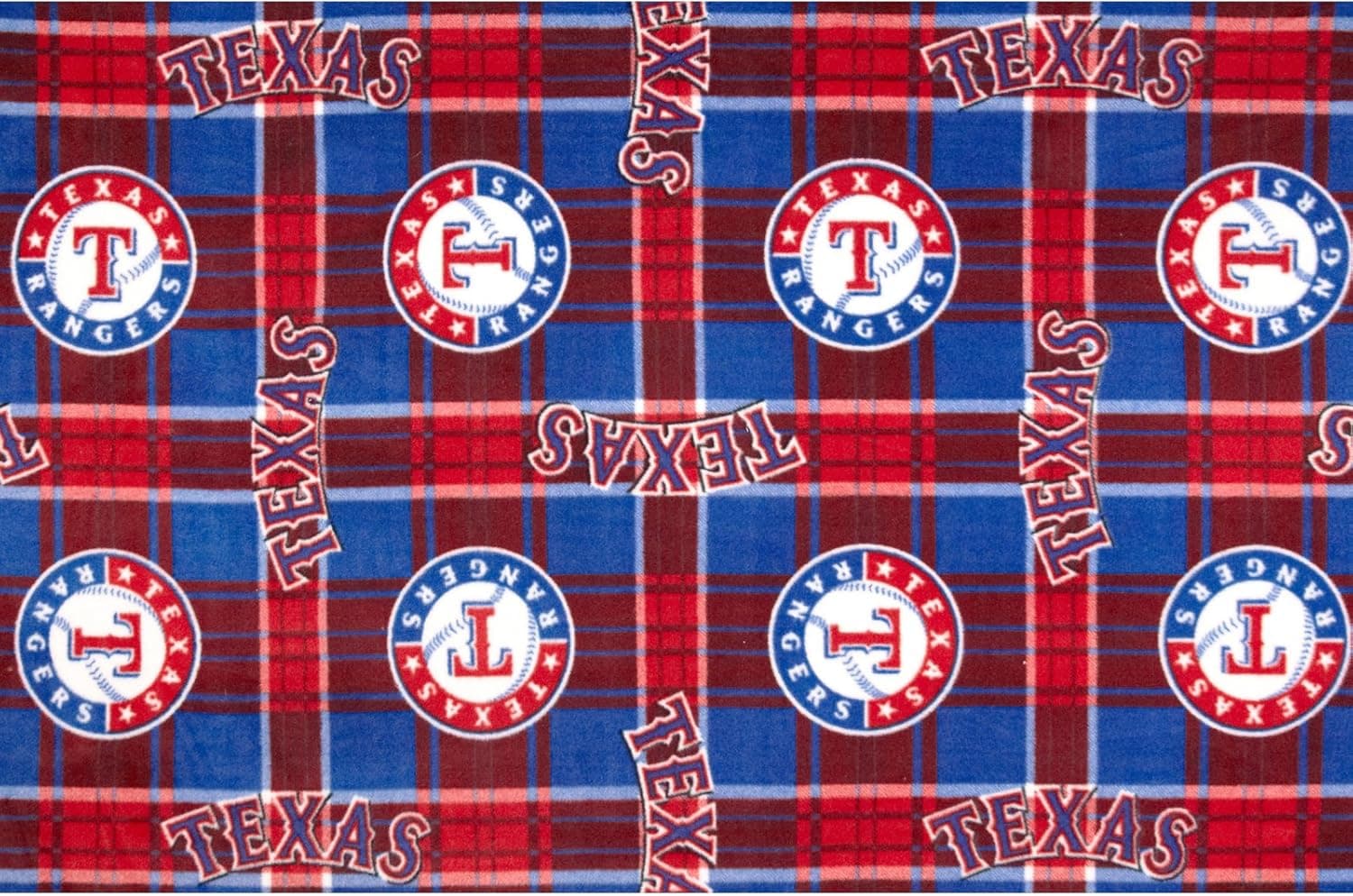 MLB Fleece Texas Rangers, Fabric by The Yard