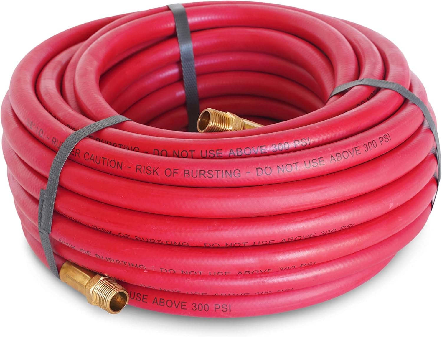 Steelman 50050 50-Foot x 3/8-Inch Rubber Air Hose, 3/8-inch NPT Fittings