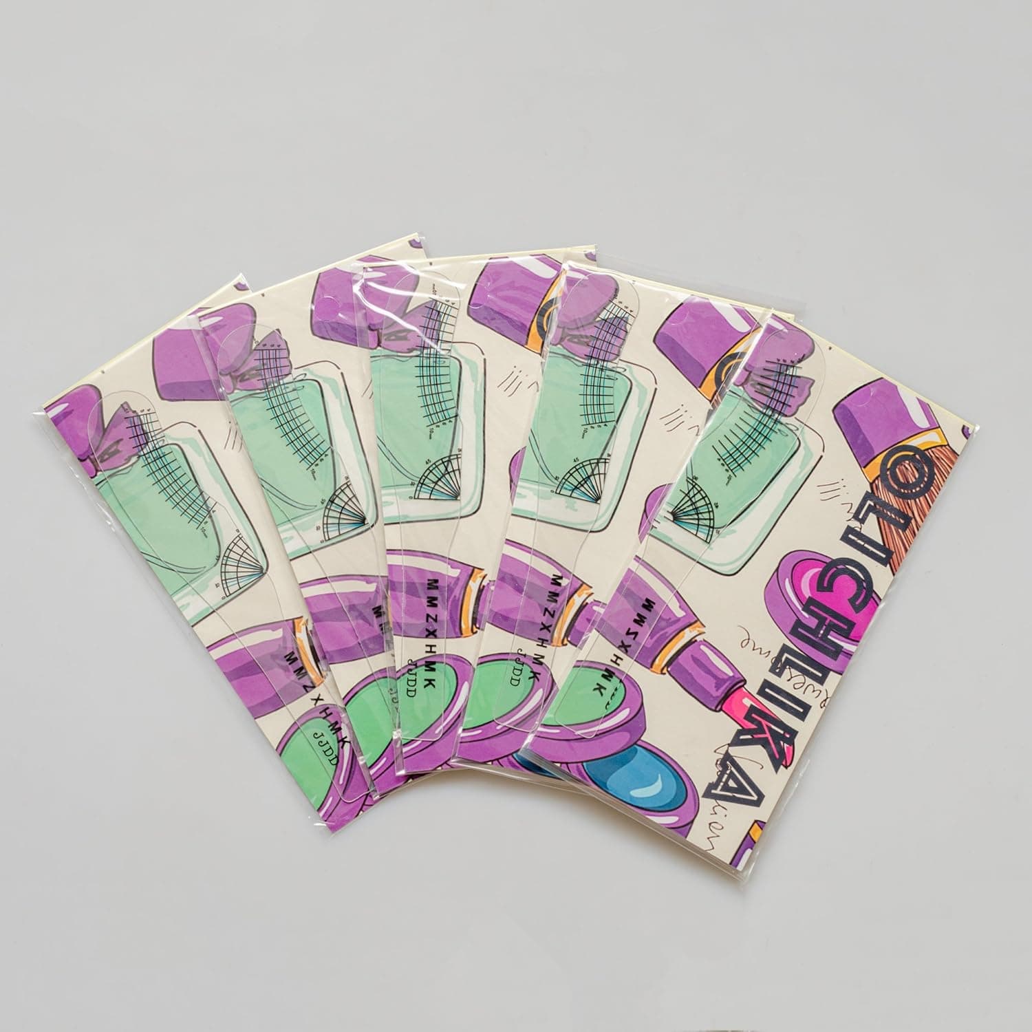 Eyelash Growth Chart,Eyelash Extension Measurement Ruler,Measure Eyelash's Length and Curl 5 pcs/pack