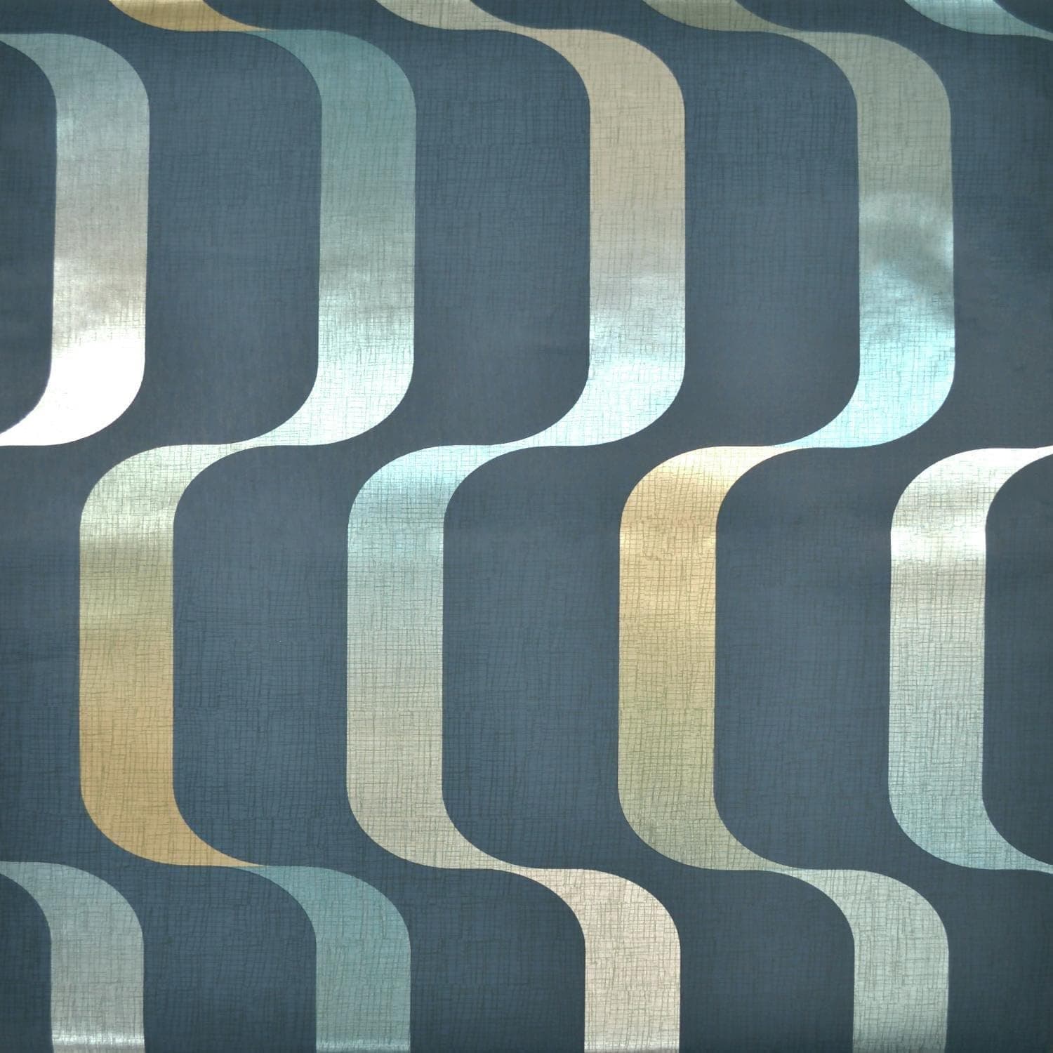 York Wallcoverings Y6221002 Mid Century Ribbon Wallpaper, Blues