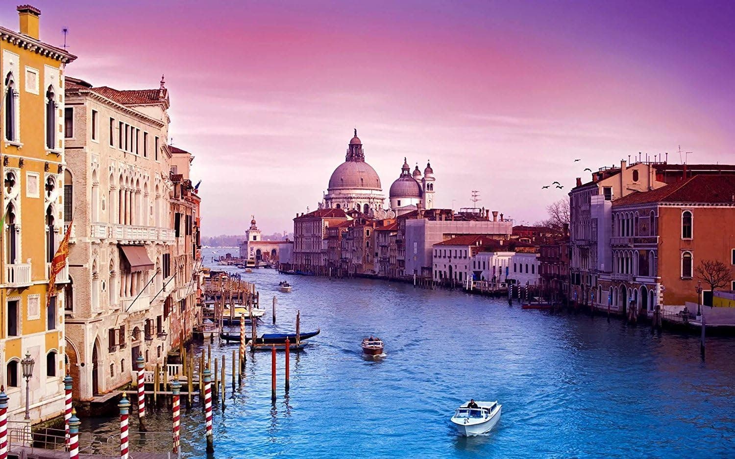 Queenie® Stained Art 1000 Piece Wooden Jigsaw Puzzles Toys Gifts, Venice Grand Canal Italy Water City Beautiful Landscape, Finish Size 30''x20'', Basswood Premium Quality