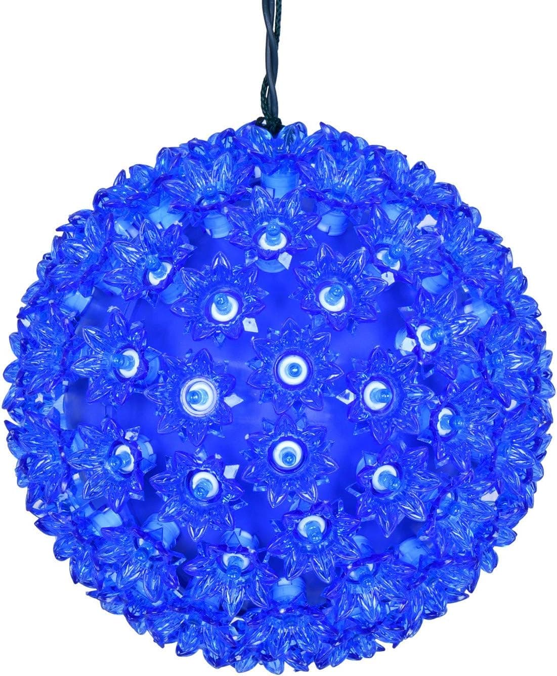 JinBest 100 LED Blue Starlight Sphere, UL Certified 7.5" Decorative Sphere Light, for Indoor Outdoor Party, Christmas, Wedding, Garden.