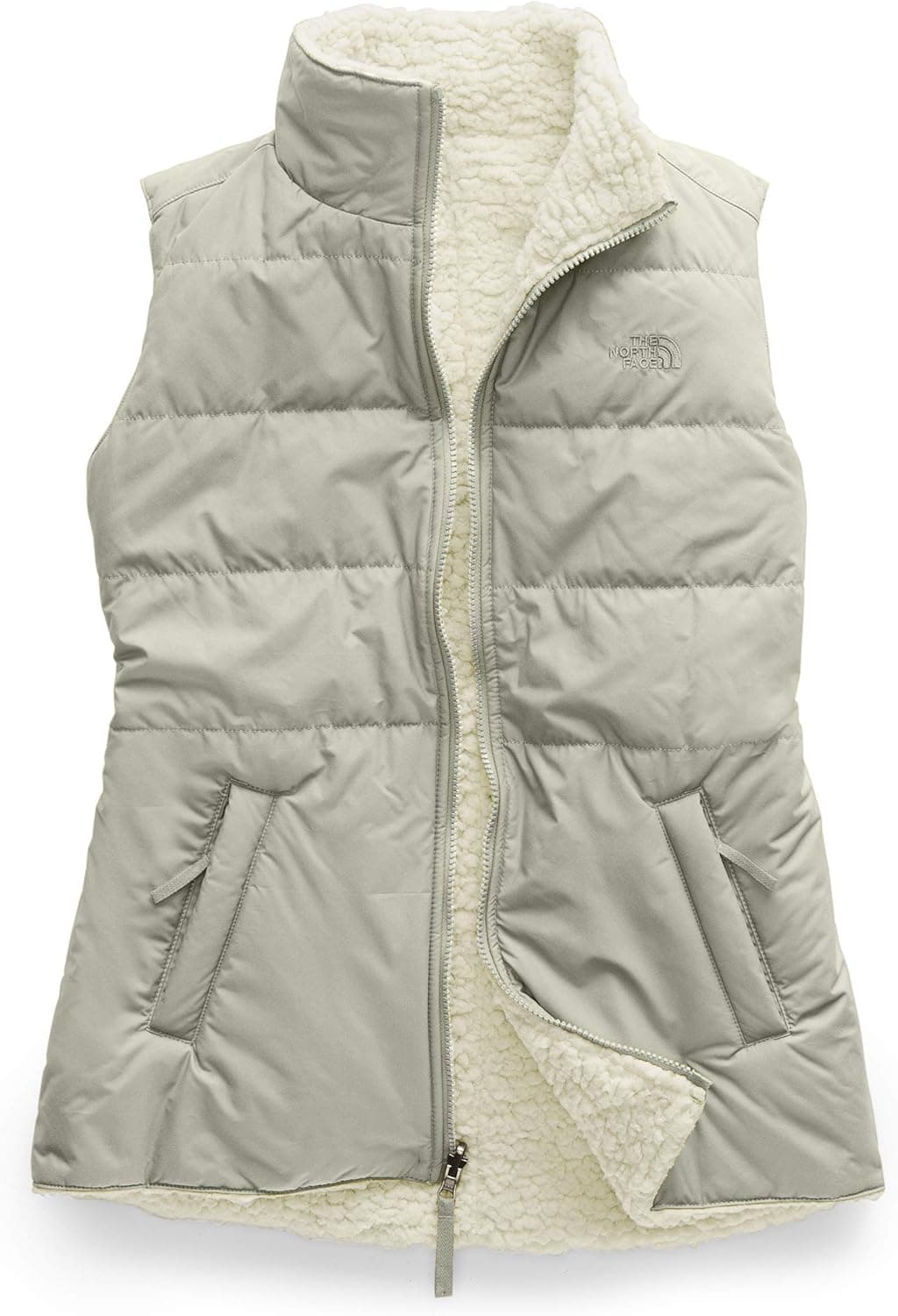 The North Face Women's Merriewood Reversible Vest, Dove Grey/Vintage White, X-Large