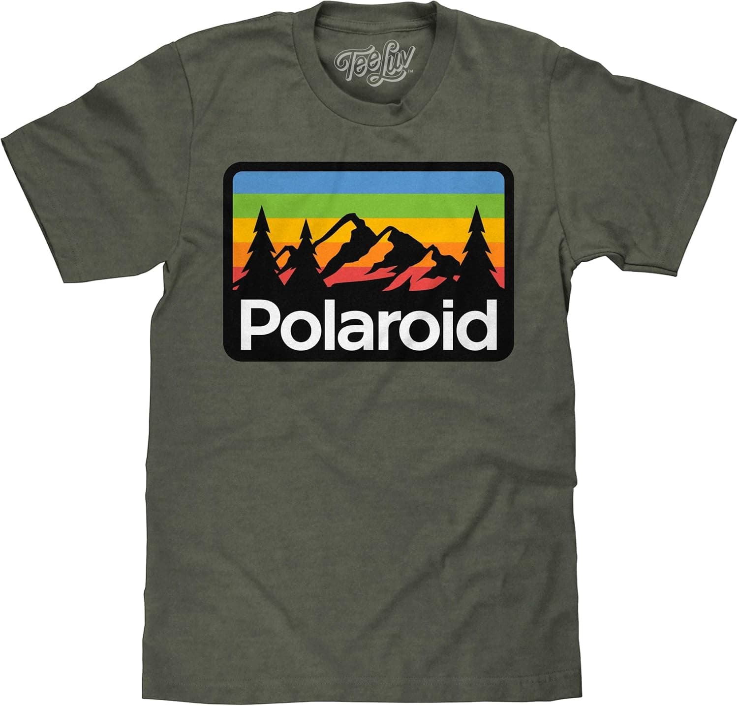 Tee Luv Polaroid Mountains Graphic Tee Shirt
