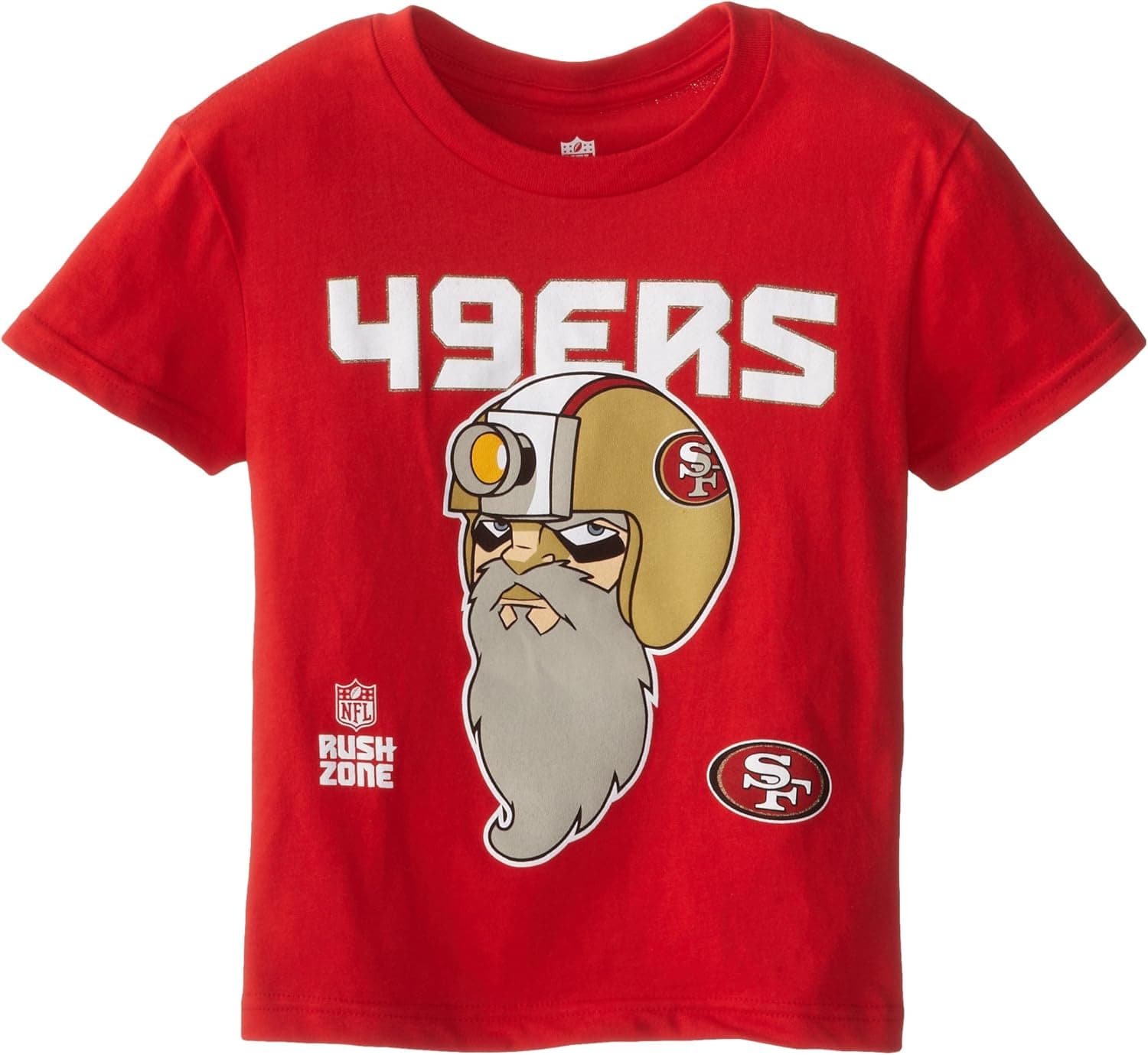 Outerstuff NFL San Francisco 49ers Boy's Short Sleeve Rush Zone Helmet Head Tee