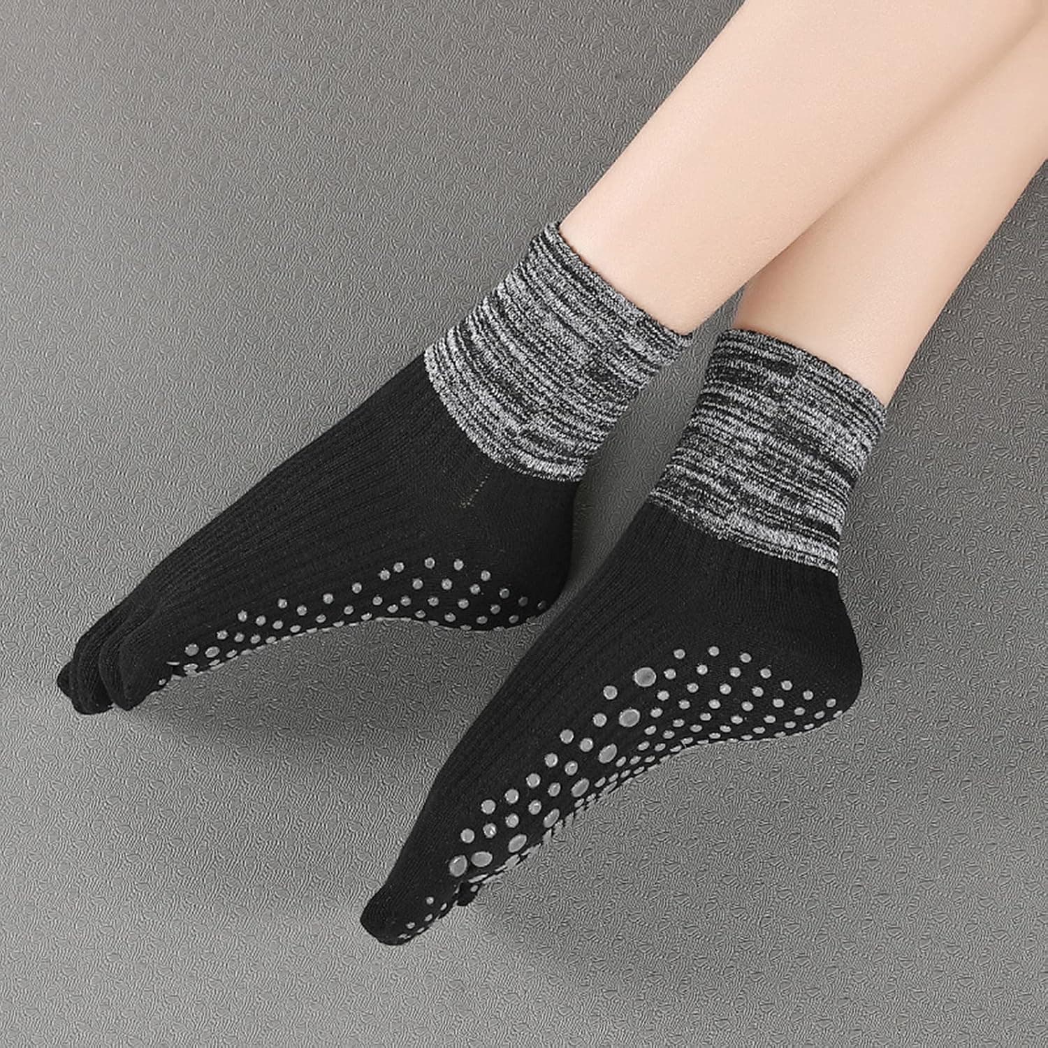 JCZANXI Yoga Socks with Grips for Women,Non Slip Sticky Grip Sock for Yoga, Pilates, Barre, Dance | Ankle Toe Socks