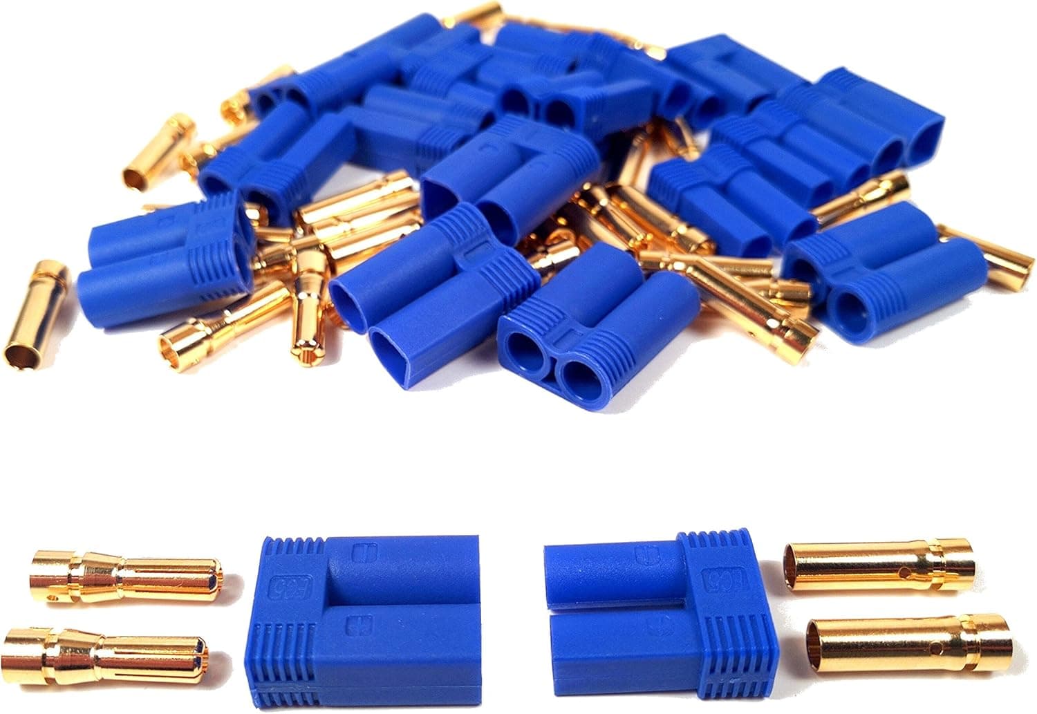 10 Pairs EC5 Battery Connector Plugs by Apex RC Products - Bullet Banana Style Lipo Male Female Sets #1535