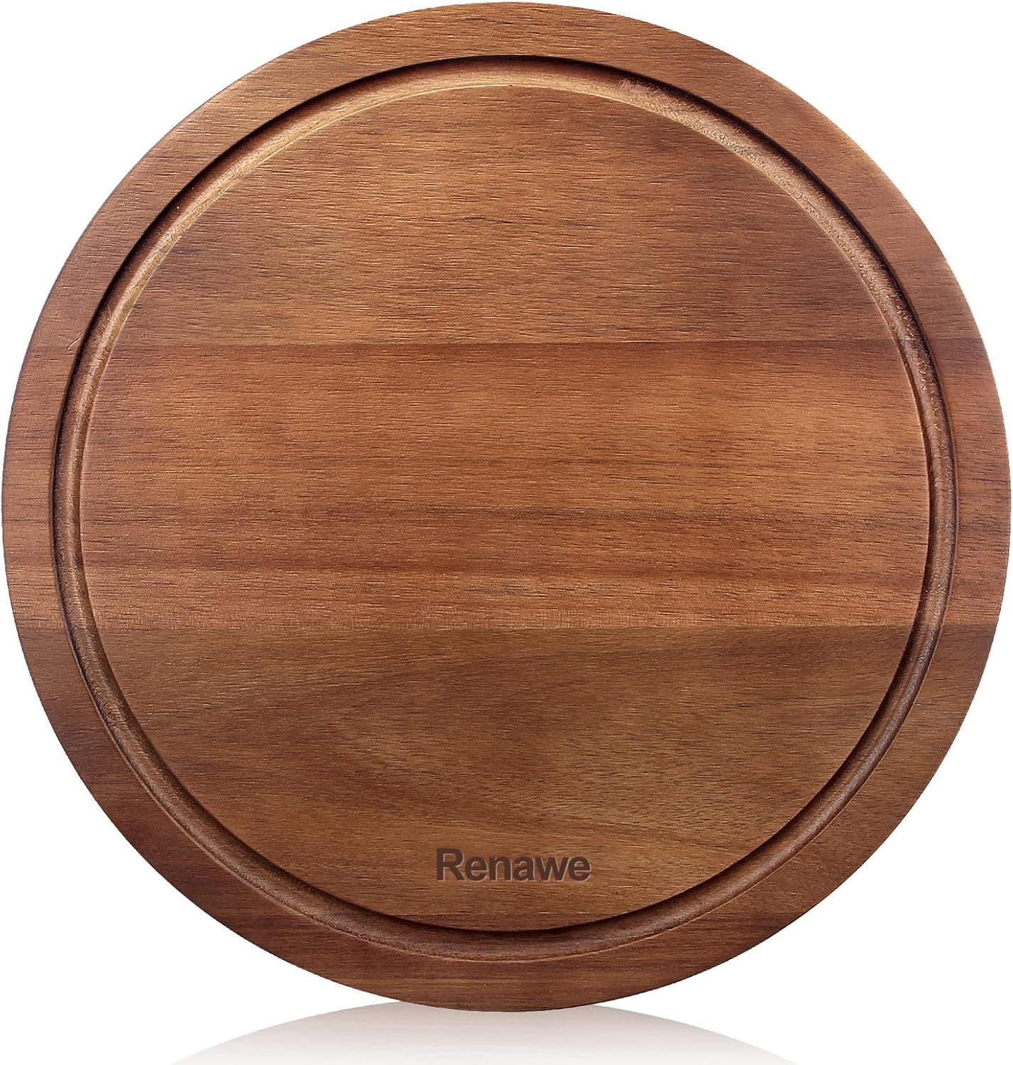 Round Wood Cutting Board for Kitchen Party Wooden Round Charcuterie Board 12 Inch Circle Serving Tray Chopping Butcher Block Acacia Wood Cheese Board Meat Fruit Small Cutting Boards