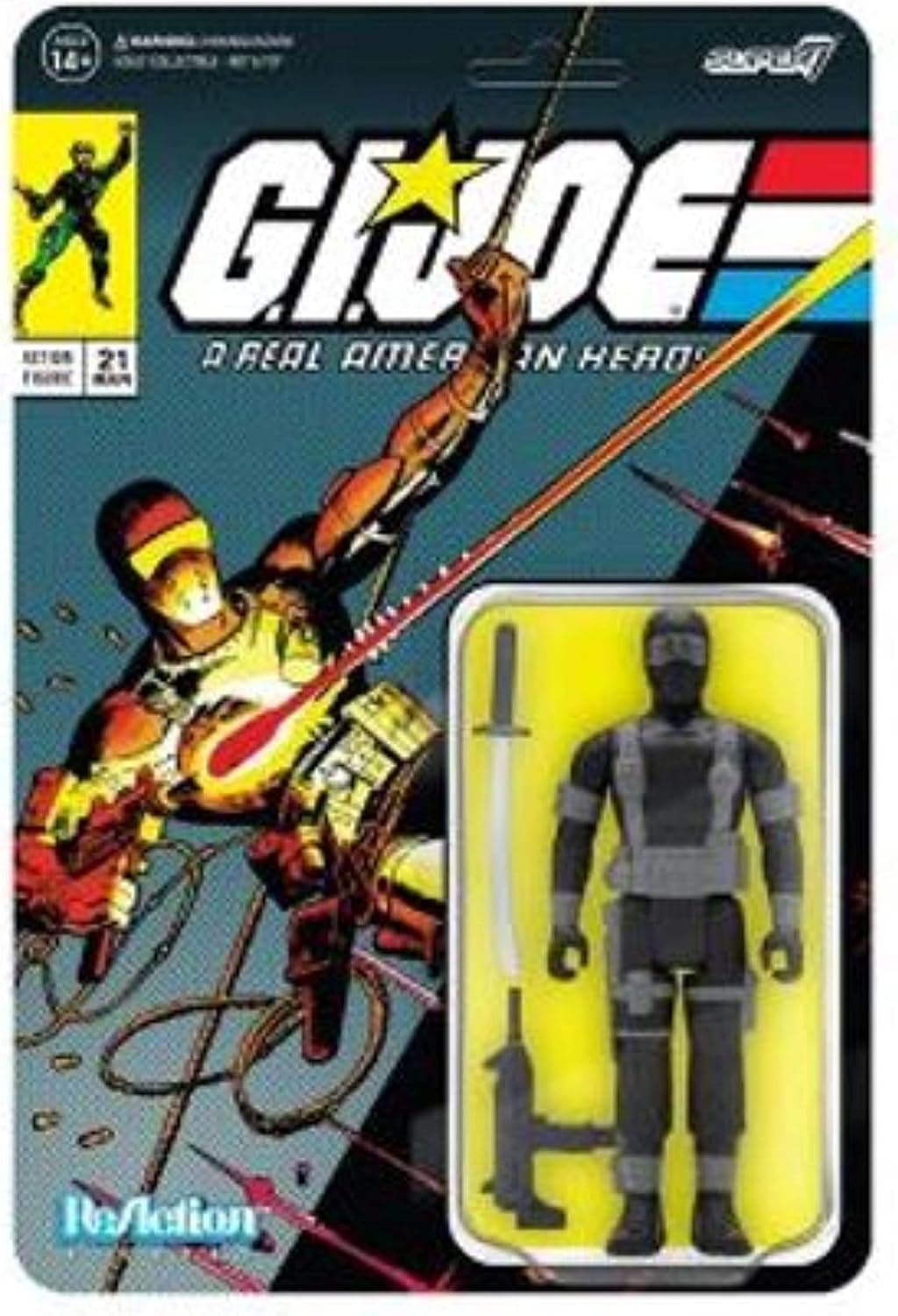 Super 7 GI Joe Reaction Figure Wave 2 - Snake Eyes (Comic v.1), Grey Black