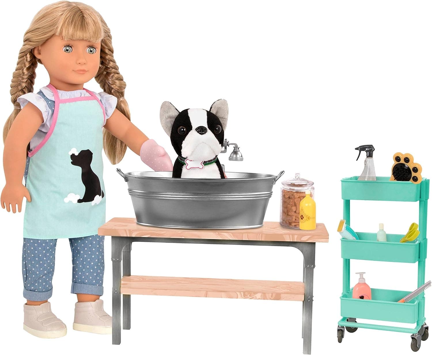Our Generation by Battat- Dog & Pet Grooming Salon Play Set for 18 Dolls- for Age 3 Years & Up