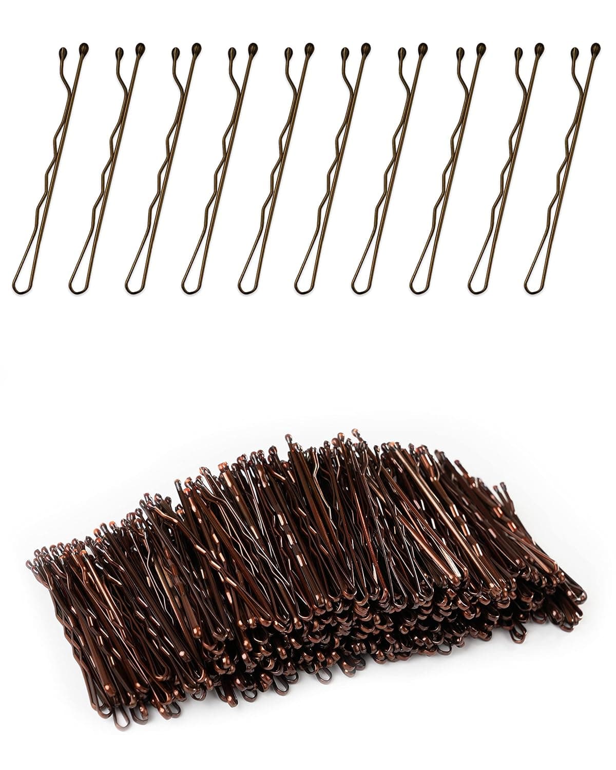 Bobby Pins Brown, 360 Pcs Brown Bobby Pins, 2 Inch Premium Bobby Pin, Secure Hold Bobby Pins with store box, Hair Pins for Kids, Girls and Women