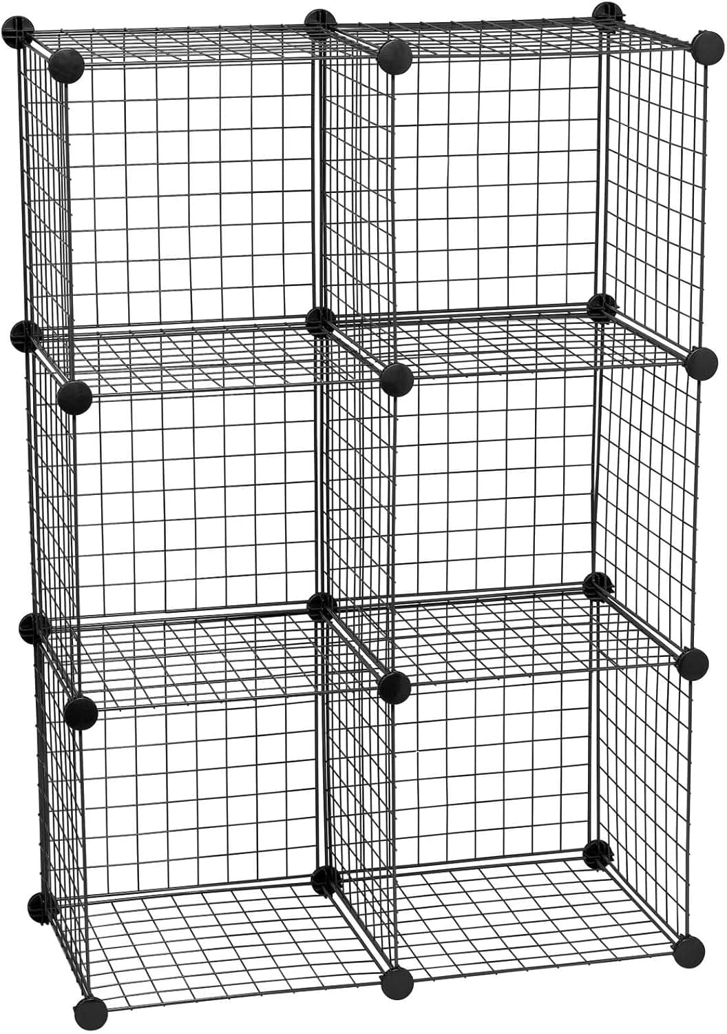 Storage Solutions® Wire 6 Cube Storage - Black