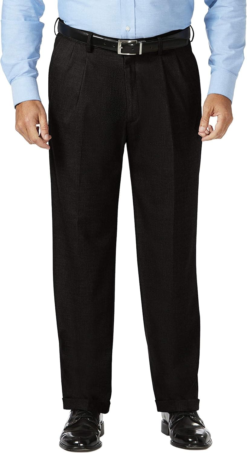J.M. Haggar Men's Classic Fit Pleat Front Dress Pant Regular and Big & Tall Sizes