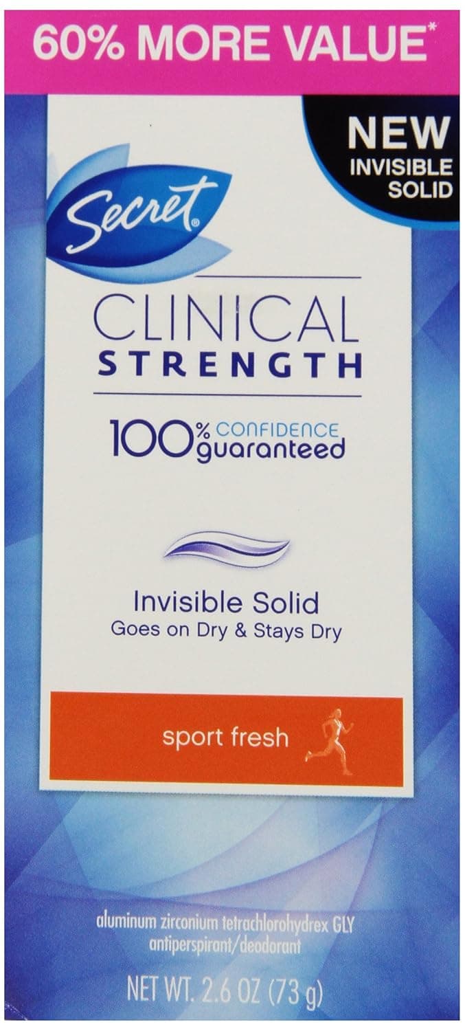 Secret Clinical Strength Invisible Solid Women's Antiperspirant & Deodorant Sport Fresh Scent 2.6 Ounce