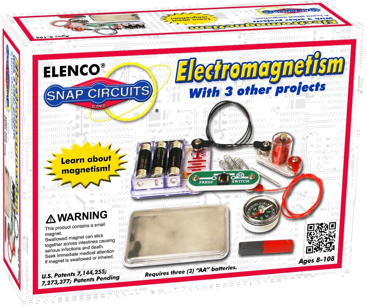 Snap Circuits Electromagnetism Exploration Kit | 4 Electromagnetic Projects | 4-Color Project Manual | Lots of STEM Fun
