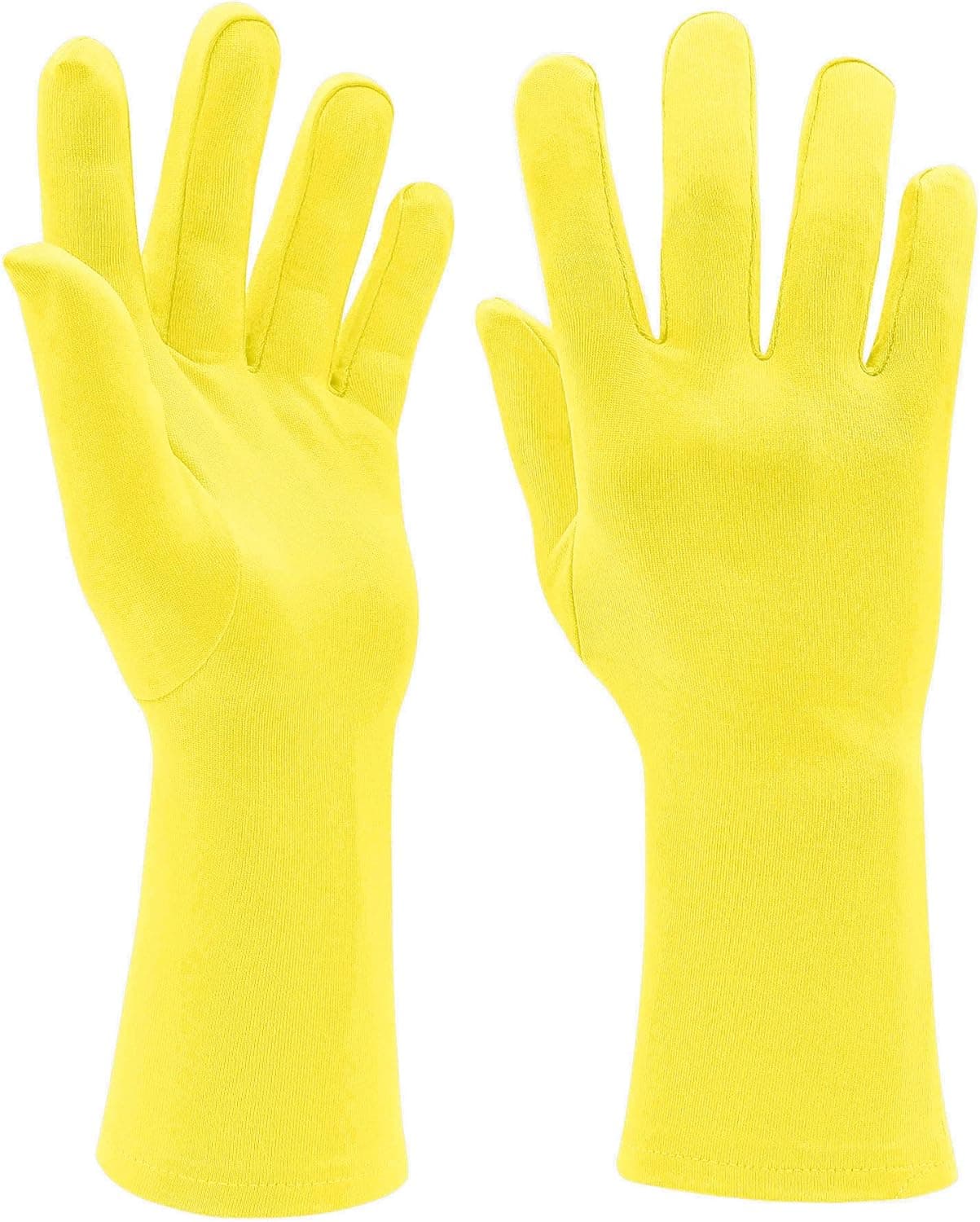 Aniler Men's and Women's Wrist Length Stretchy Gloves Spandex Wedding Party Banquet Costume Short Gloves