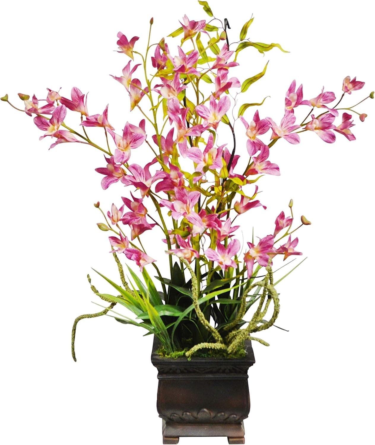 V-Max Floral Decor 32" Dedrobium Orchid with Decorative Ceramic Container