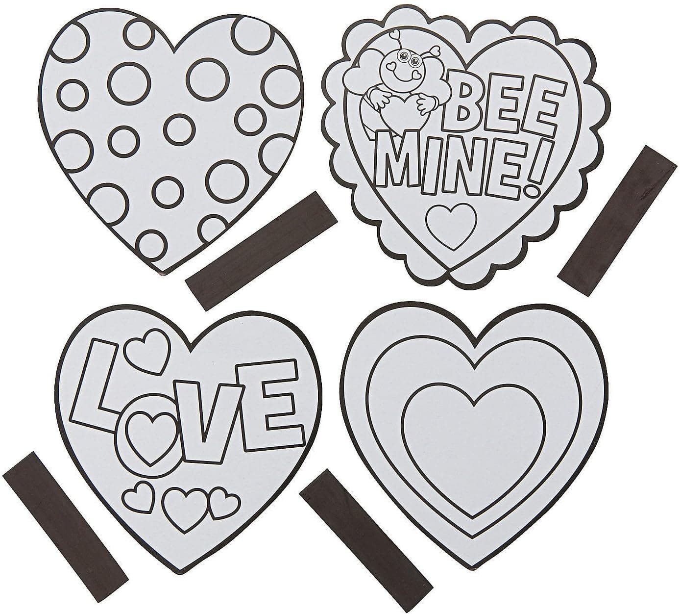 Color Your Own Heart Magnet - Crafts for Kids and Fun Home Activities
