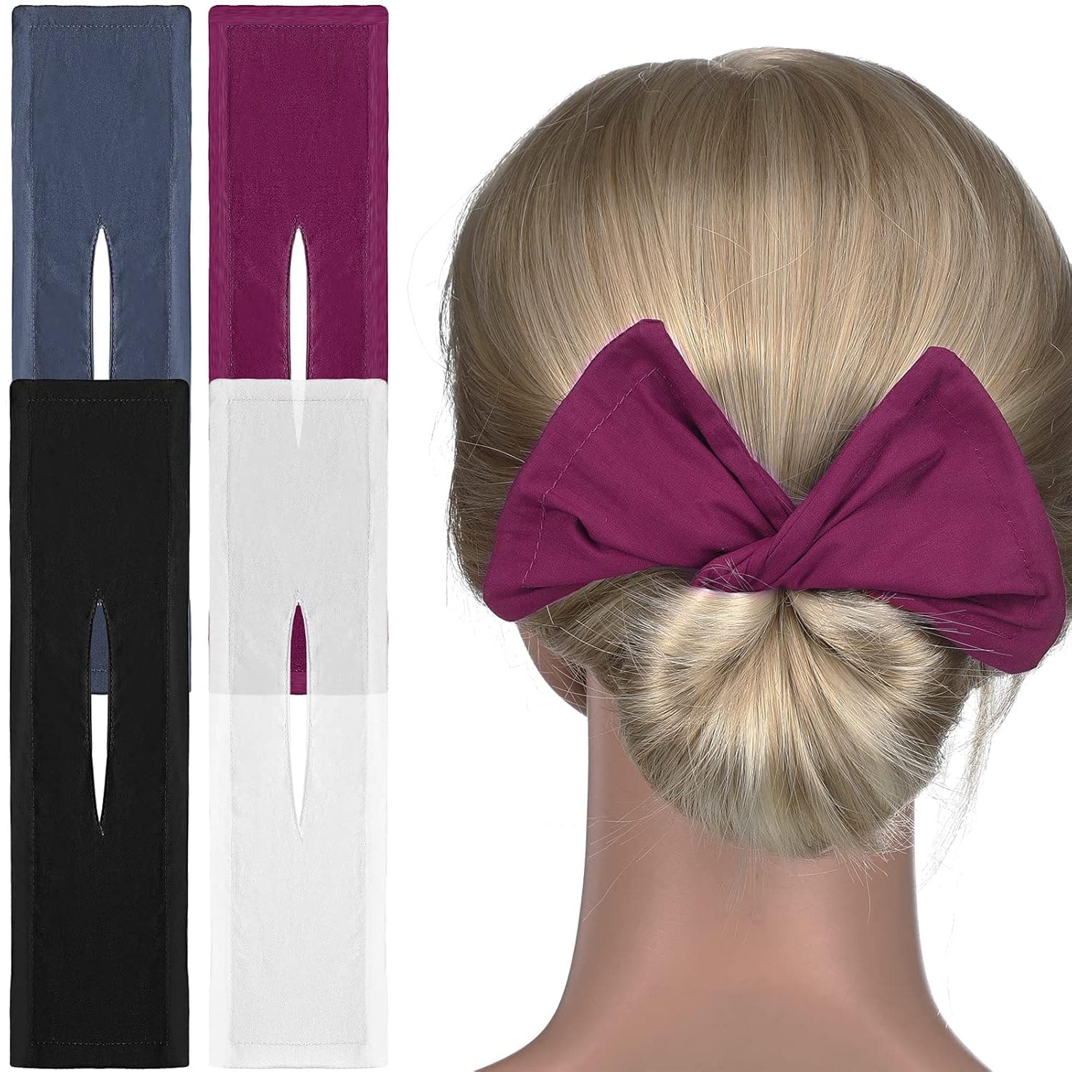 4 Pieces Cloth Hair Clips Deft Bun Hair Bun Maker Cloth Twist Hair Bun Maker Donut Bun Maker Flexible Reusable French Hairstyle Twist Bun Hair Accessories for Girls Hair Decorative