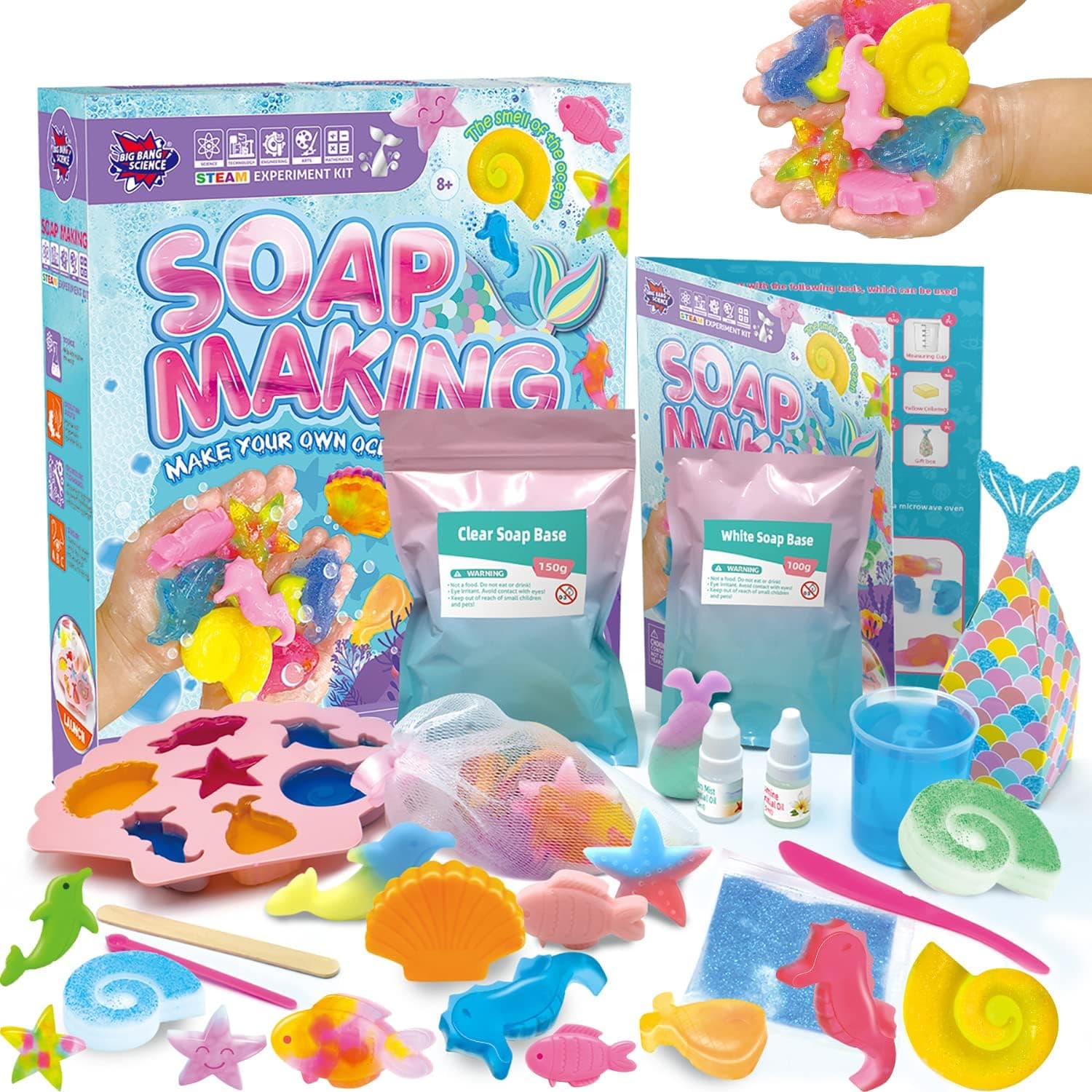 VAESCOL Soap Making Kit Science Kits for Kids, Crafts Kits STEM DIY Gifts for Girls Boys
