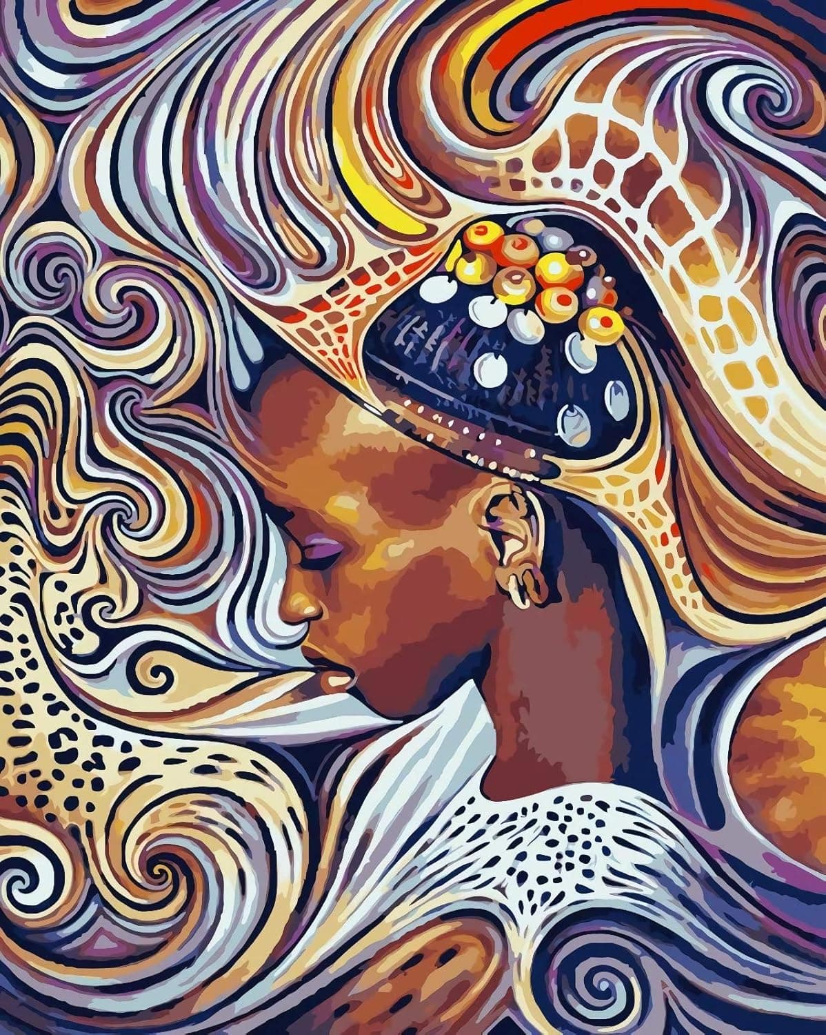 Classic Jigsaw Puzzle 1500 Piece Wooden Adults Children Puzzles-African Beauty-Art DIY Leisure Game Fun Toy Gift Suitable Family Friends