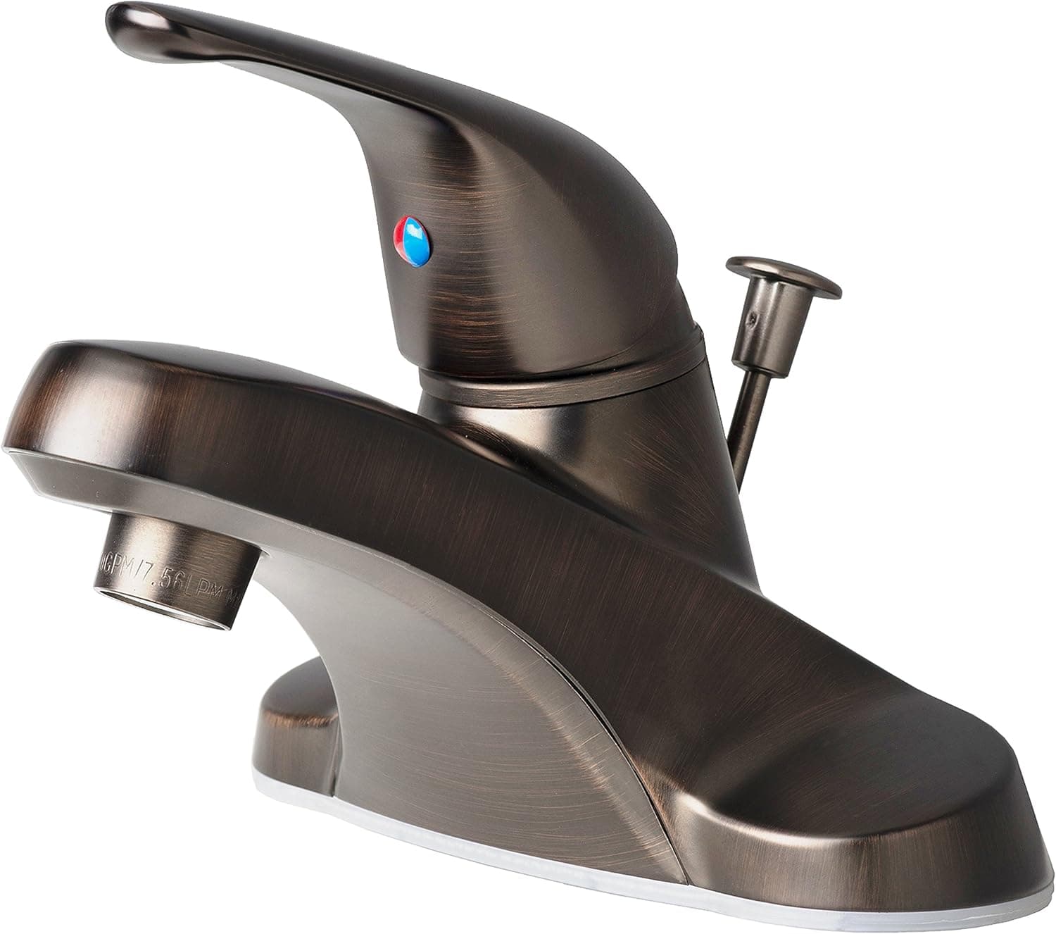 Builders Shoppe 2040BZ Single Handle Centerset Lavatory Faucet with Pop-Up Drain Brushed Bronze Finish