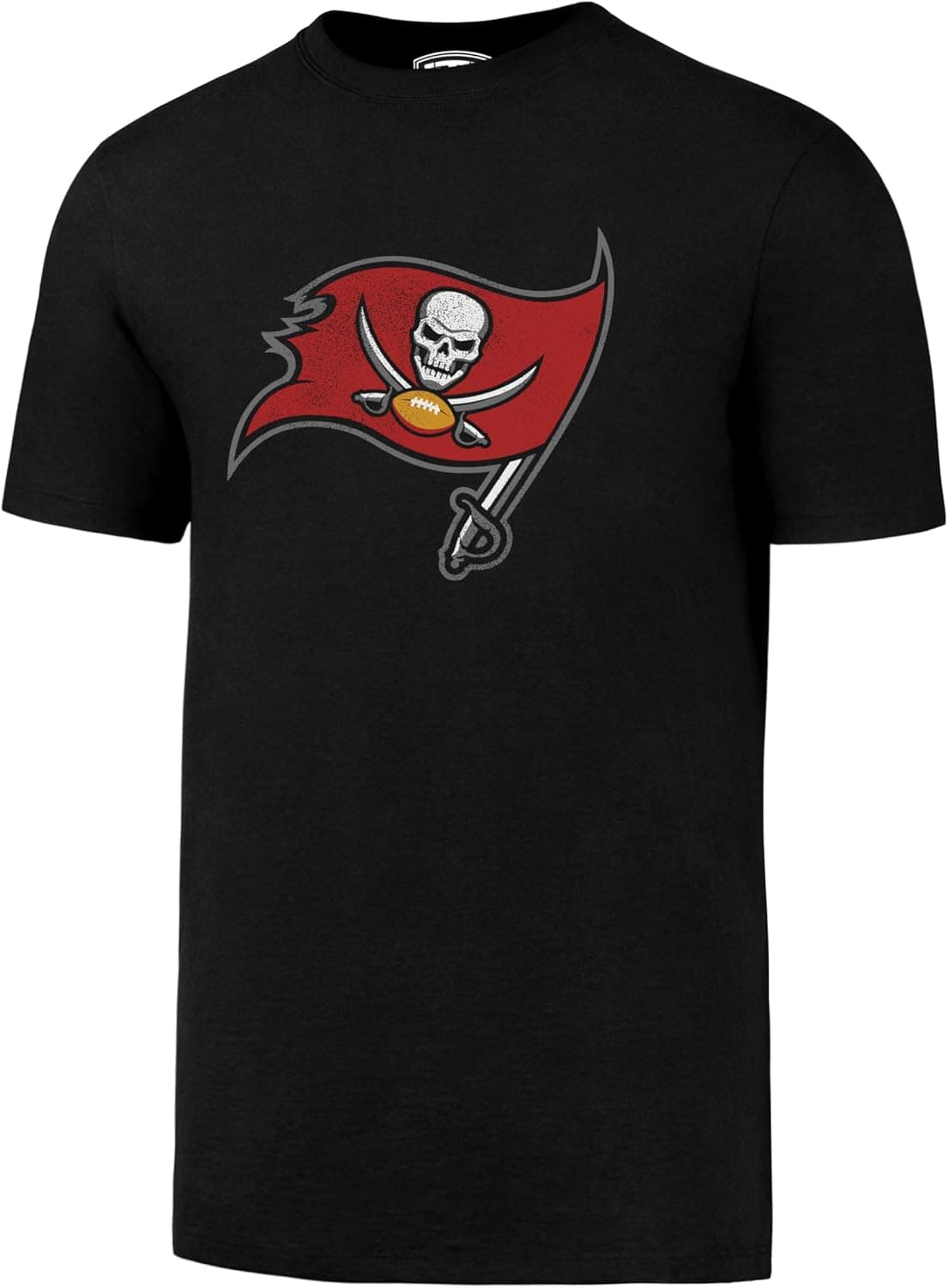 OTS NFL Tampa Bay Buccaneers Men's Rival Tee, Black Logo, X-Large