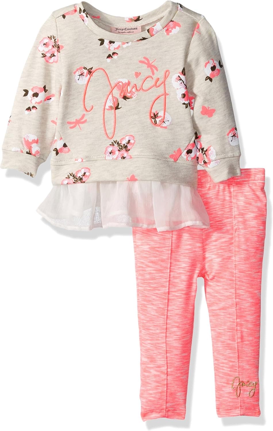 Juicy Couture Baby Girls 2 Pieces Pants Set-Printed Top