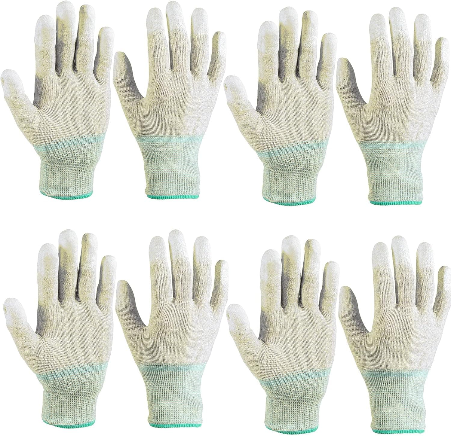 4 Pairs ESD Anti Static Gloves, PC Gloves with High Resistance Carbon Fiber Anti-static Gloves for PC Building Computer Electronics Installation and Repair (Medium)