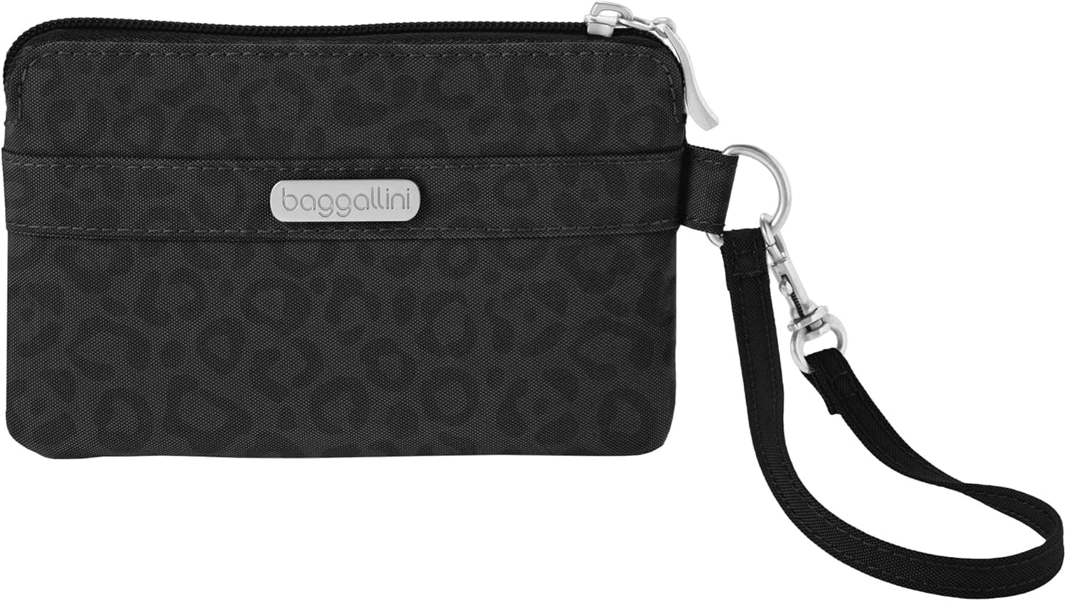 Baggallini Union Coin Purse, Black Cheetah, One Size