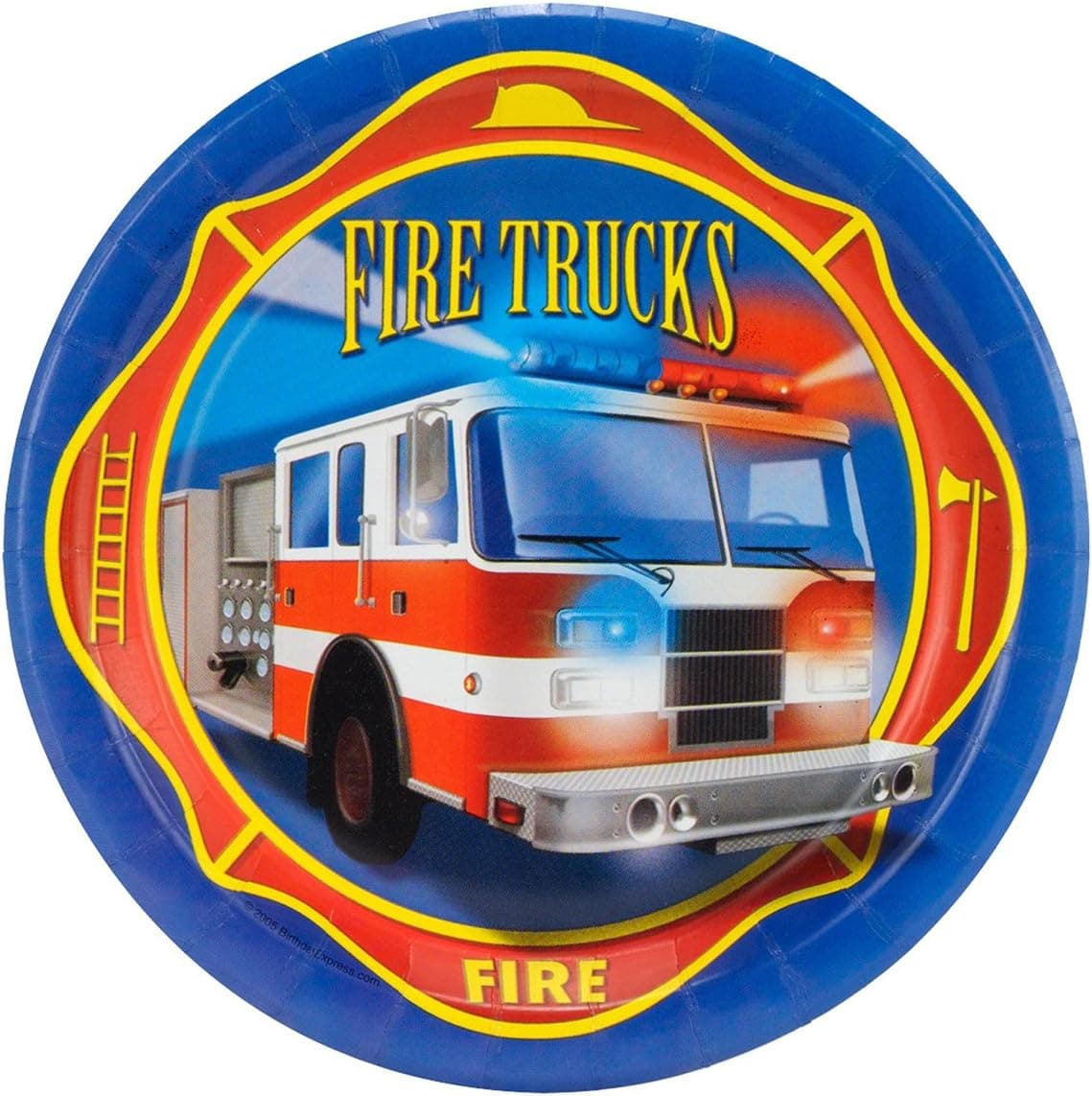 Fire Trucks Dessert Plates (8)