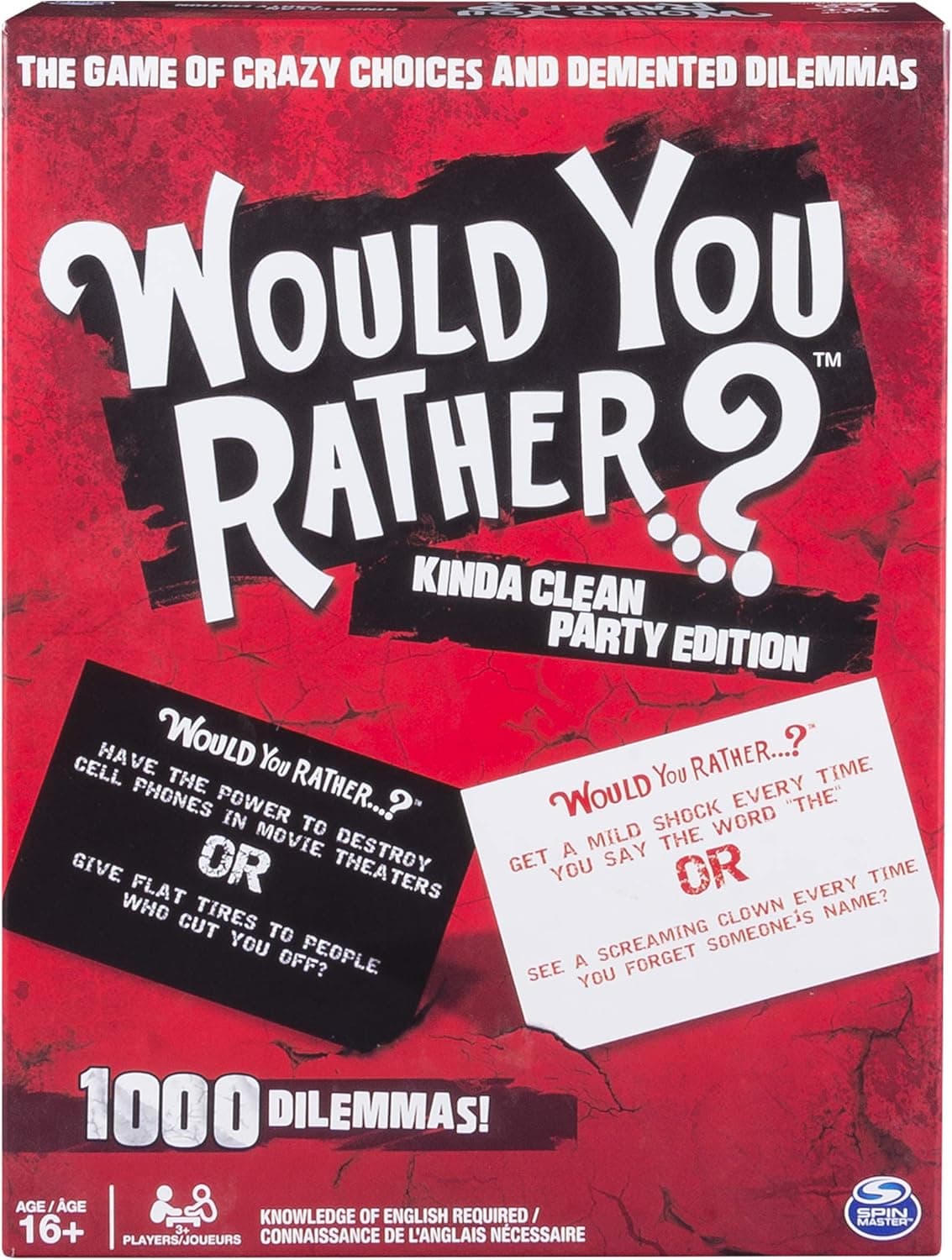 Spin Master Games - Would You Rather…? Kinda Clean Party Edition Edition